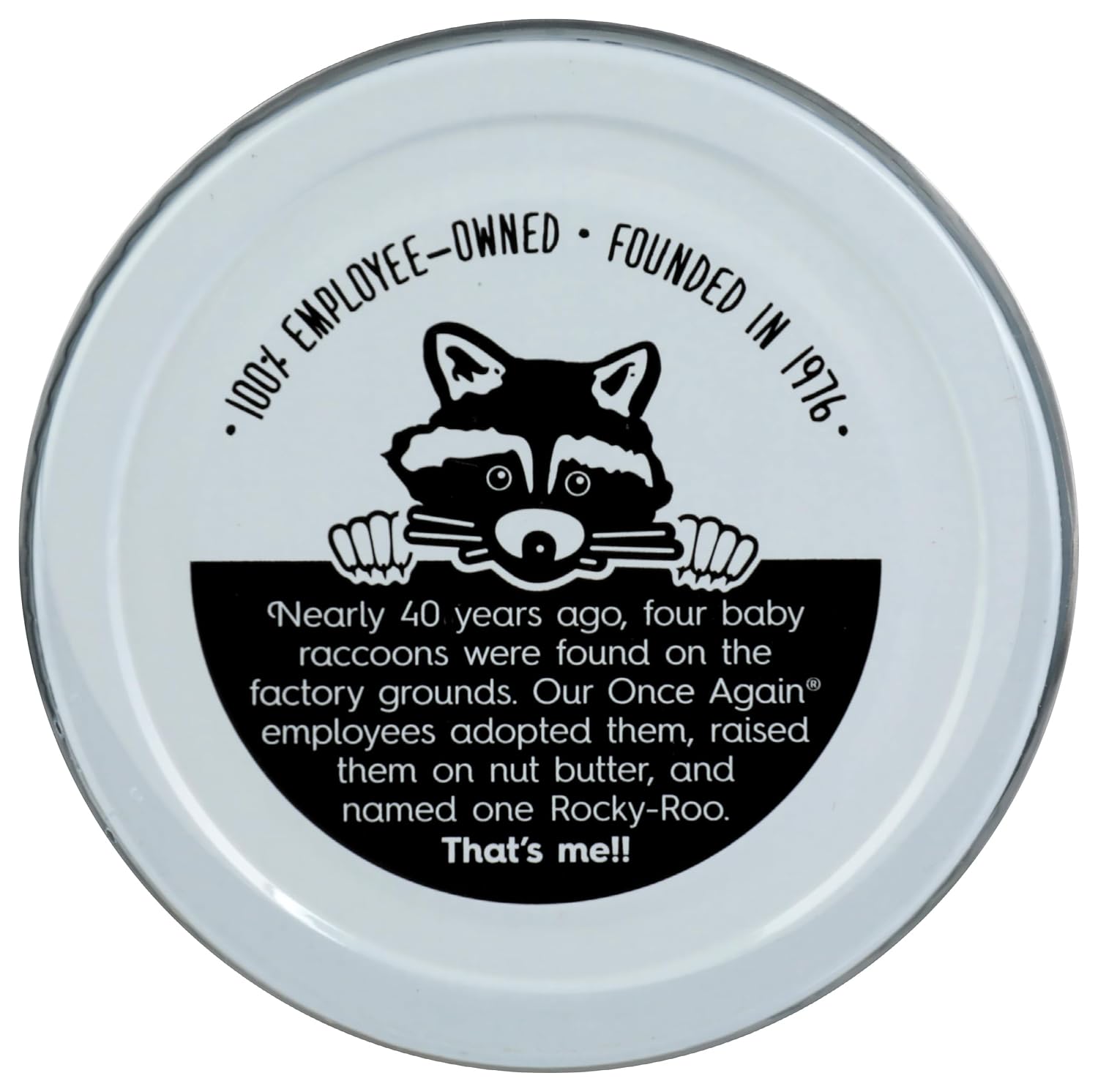 Once Again Organic Crunchy Peanut Butter No Sugar Added - Single Ingredient, Unsalted, Natural Peanut Butter No Palm Oil - Glass Jar, Non-GMO, Gluten Free - Chunky, Unsweetened - 1 Jar (16 oz)