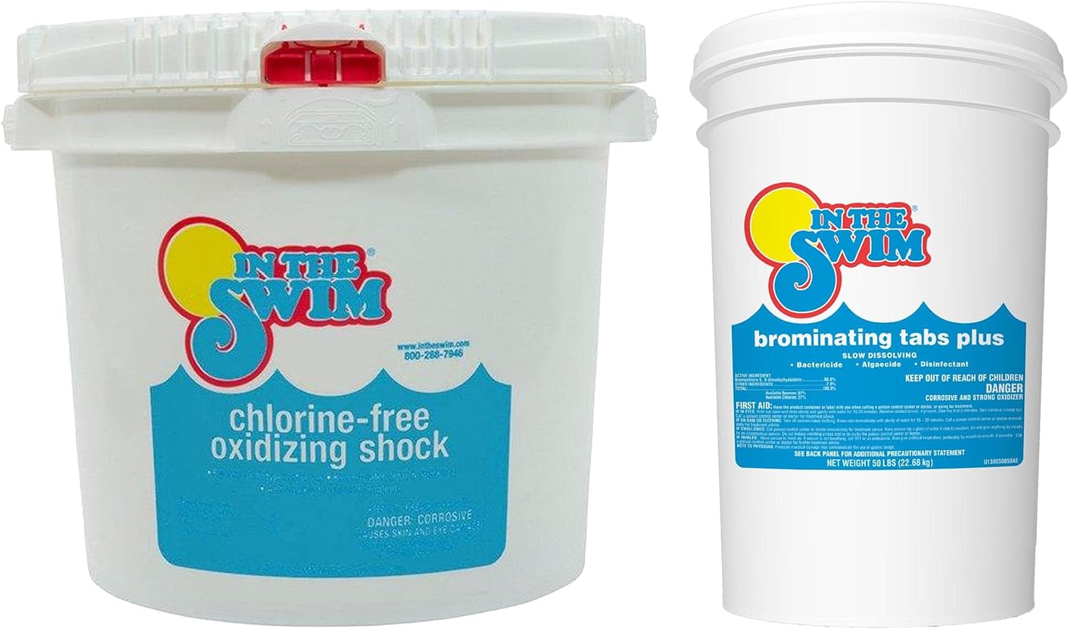 In The Swim Chlorine-Free Pool Shock - 24 x 1 Pound Bags | Quick Dissolving, Fast-Acting, Shock-Oxidizer for Swimming Pools, Spas, and Salt Chlorinated Pools Compatible