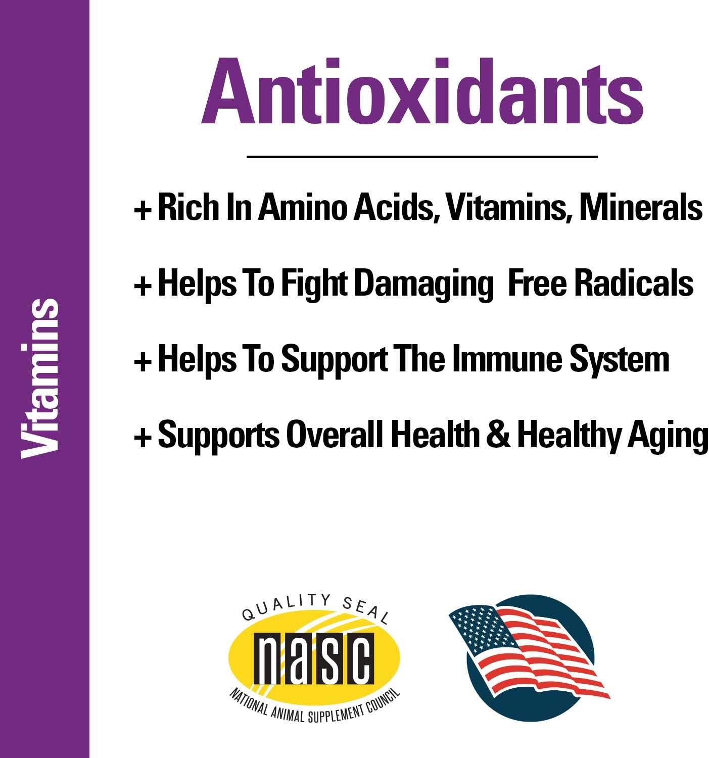 Coenzyme Q-10 Antioxidant Dog Supplement – Pet Health Supplement for Dogs – Supports Overall Dog Wellness, Aging – Includes Green Tea, Vitamin C