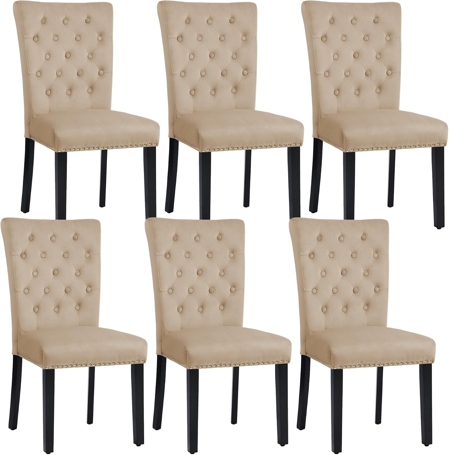 adochr Velvet Dining Chairs Set of 2, Parsons Kitchen Chair, Blue