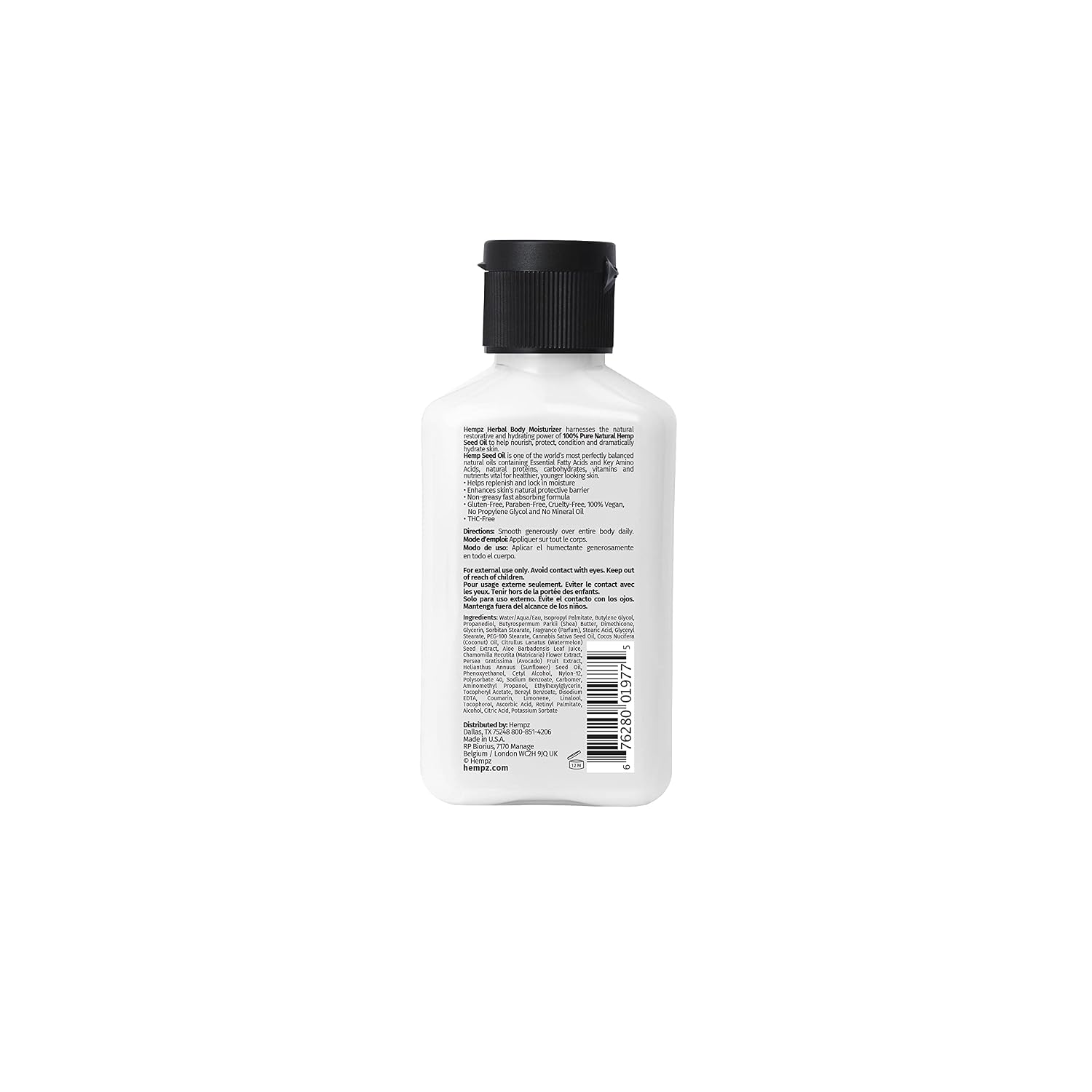 HEMPZ Body Lotion - Sweet Pineapple and Honey Melon - Daily Moisturizing Cream - 17oz