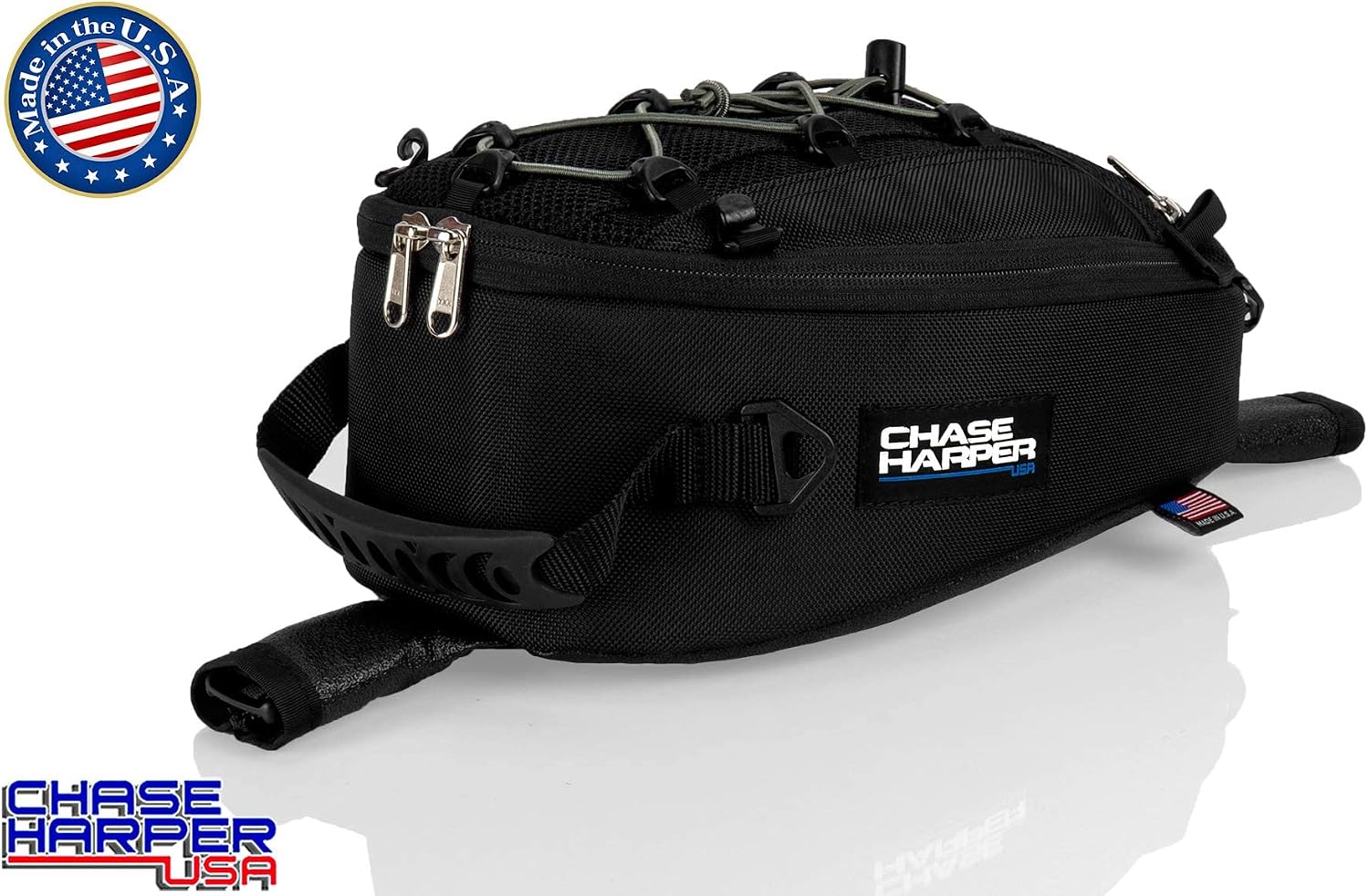 450 Magnetic Tank Bag, Water-Resistant, Tear-Resistant, Industrial Grade Ballistic Nylon with Anti-Scratch Rubberized Polymer Bottom, Strong Neodymium Magnets – Black
