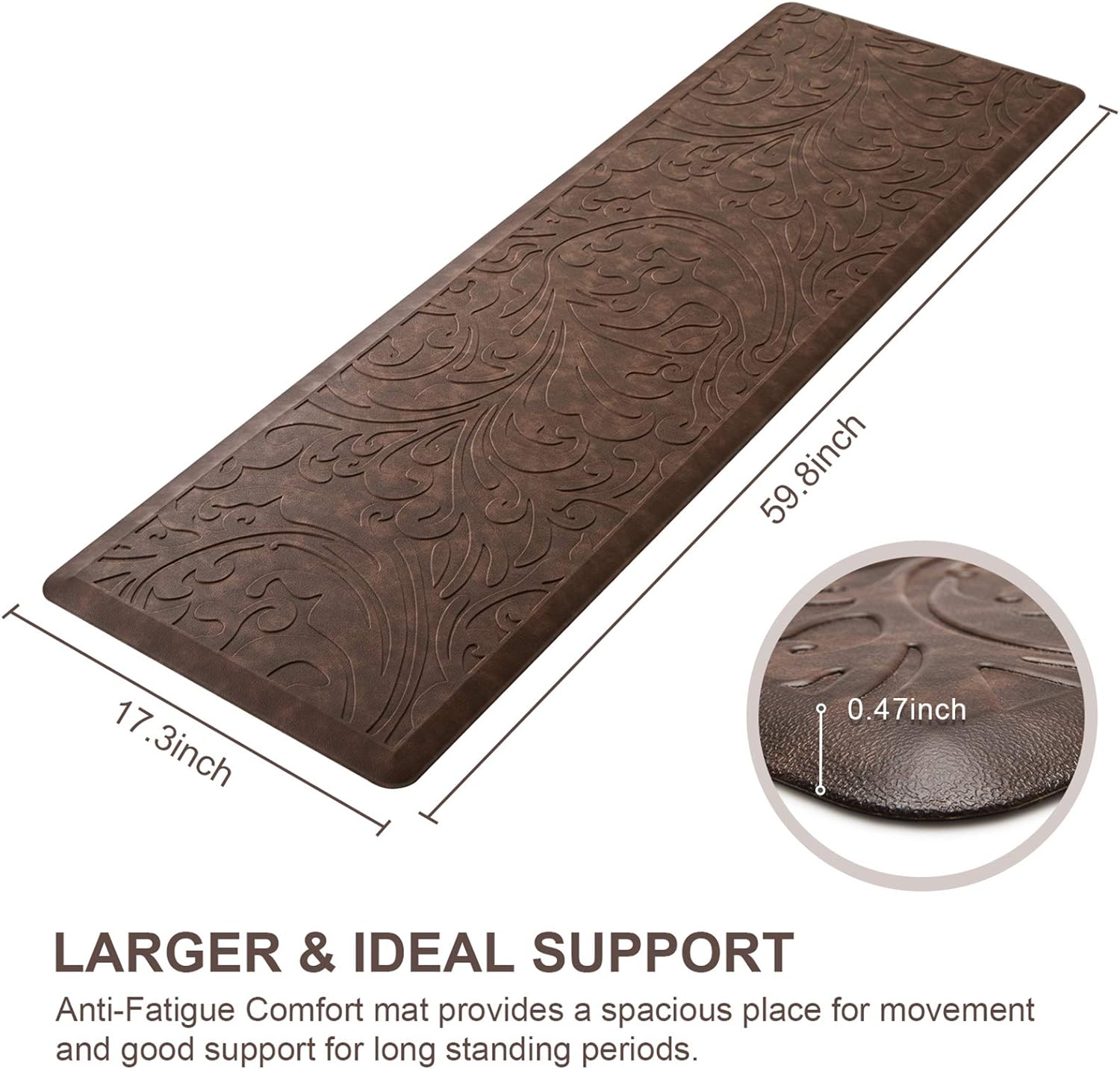 Kitchen Mat Cushioned Anti-Fatigue Comfort Standing Mat Rug for Home,Office