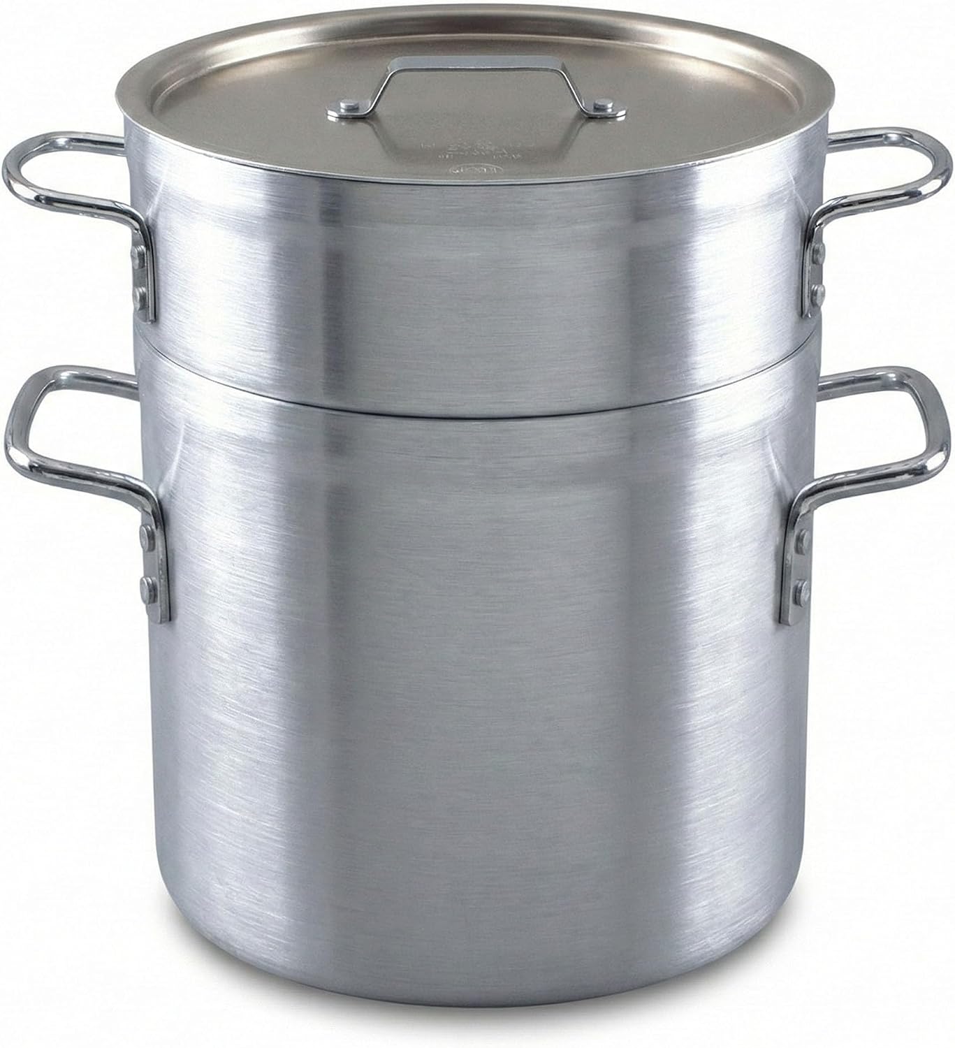 Alegacy Eagleware Double Boiler Pot, 11 Quart Commercial Aluminum Double Boiler with Lid, Heavy Gauge Polished Finish, Professional Cookware | EWDB12