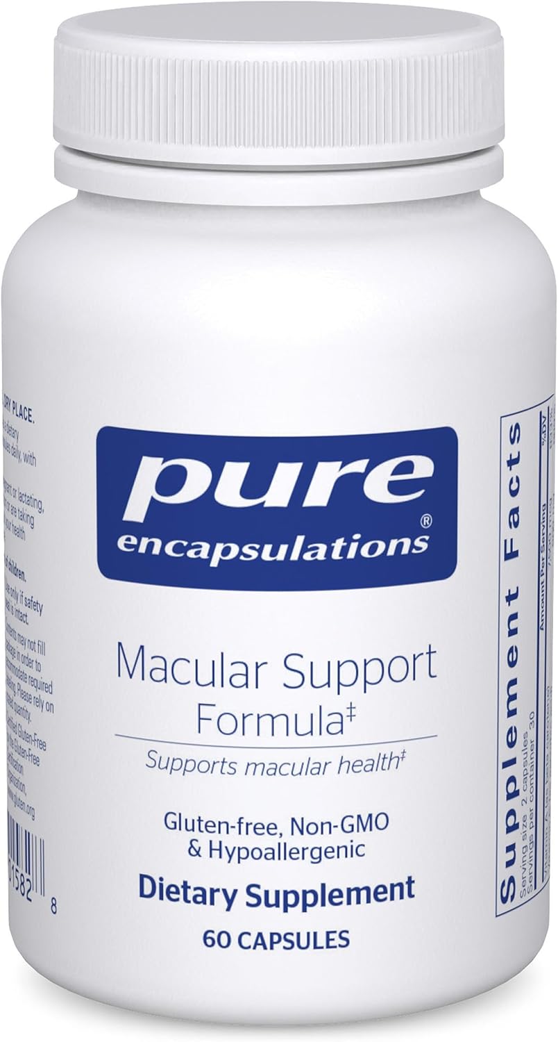 Pure Encapsulations Macular Support Formula | Hypoallergenic Supplement with Enhanced Antioxidant Formula for Healthy Eyes* | 60 Capsules | Hypoallergenic Supplement with Enhanced Antioxidant Formula for Healthy Eyes*