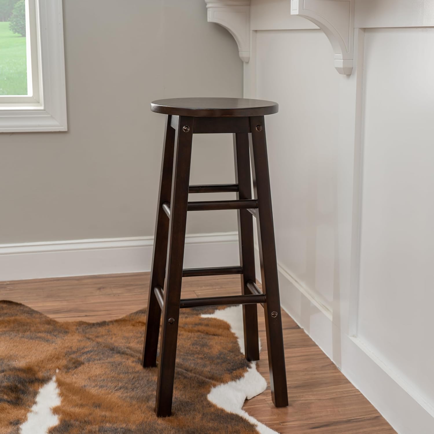 Linon 29-Inch Barstool With Round Seat