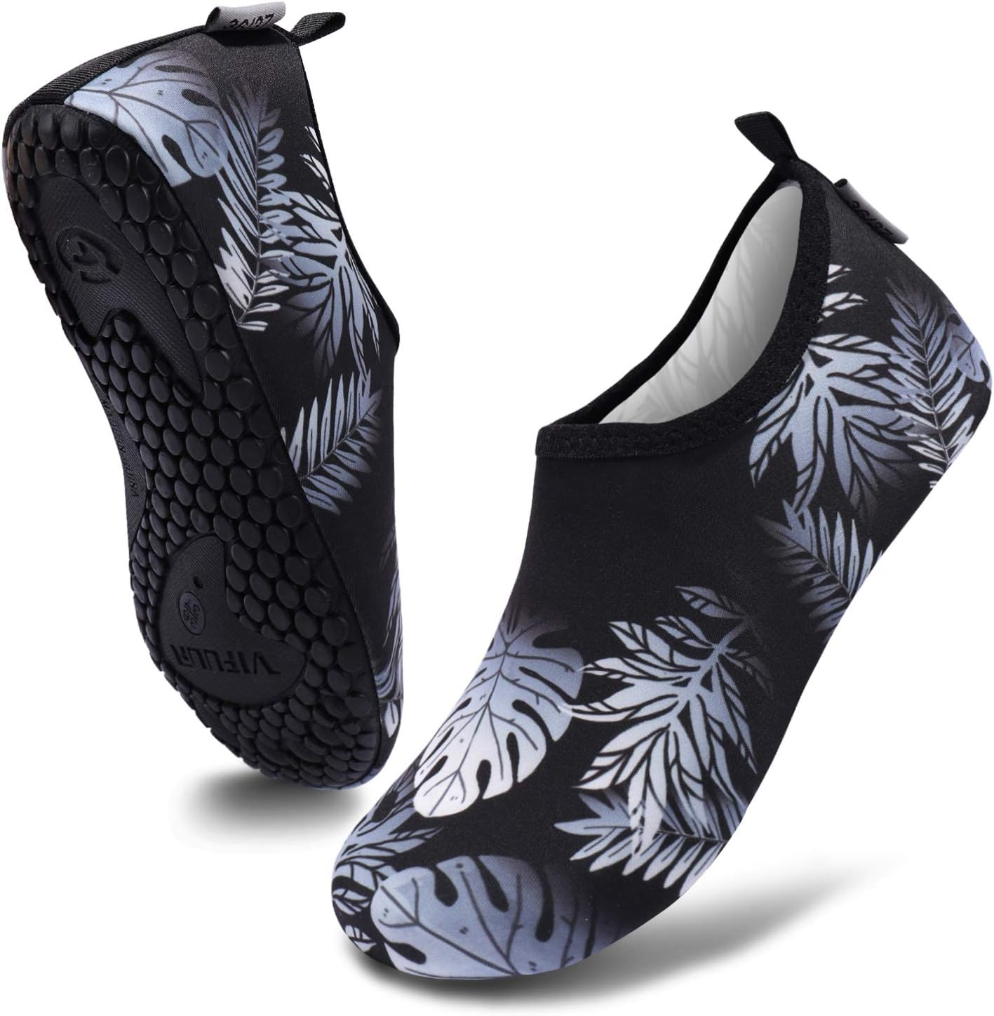 VIFUUR Water Shoes for Men Women Barefoot Quick Dry Aqua Socks Slip On | Lightweight, Breathable Upper, Flexible Sole, Drainage Design, Easy Slip-On Fit for Water Activities
