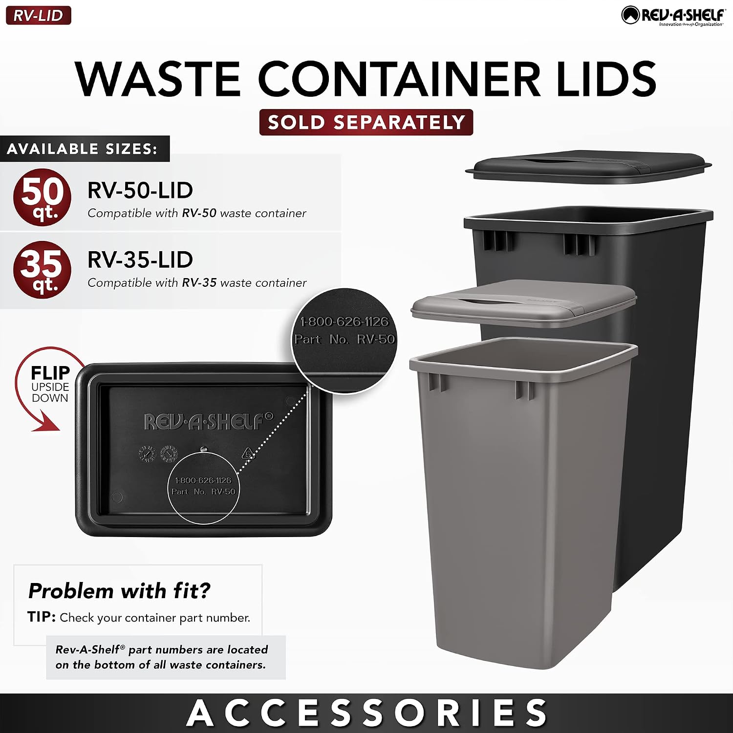 Rev-A-Shelf Pullout Trash Cans for Kitchen Cabinet, Dual 35 Qt Bins with 15" Wood Frame - Large Garbage Bin Containers for Home Waste Storage and Recycling | w/ Soft Close, Under Cabinet Waste/ Recycling Bin, Maple Wood Bottom Mount w/Full Extension Ball…