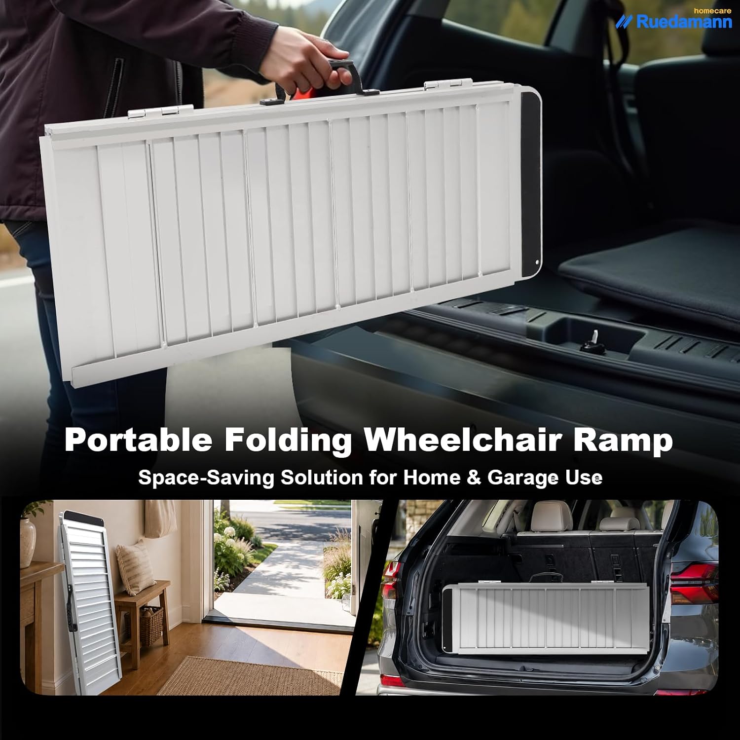 Ruedamann 2 FT Portable Wheelchair Ramp, 30" Wide