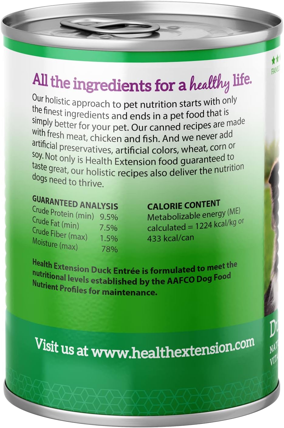 Health Extension Lamb Entrée Wet Dog Food, 12.5 oz – Protein-Rich Recipe, Hydration Support, Ideal for Sensitive Stomachs (Case of 12 Cans)