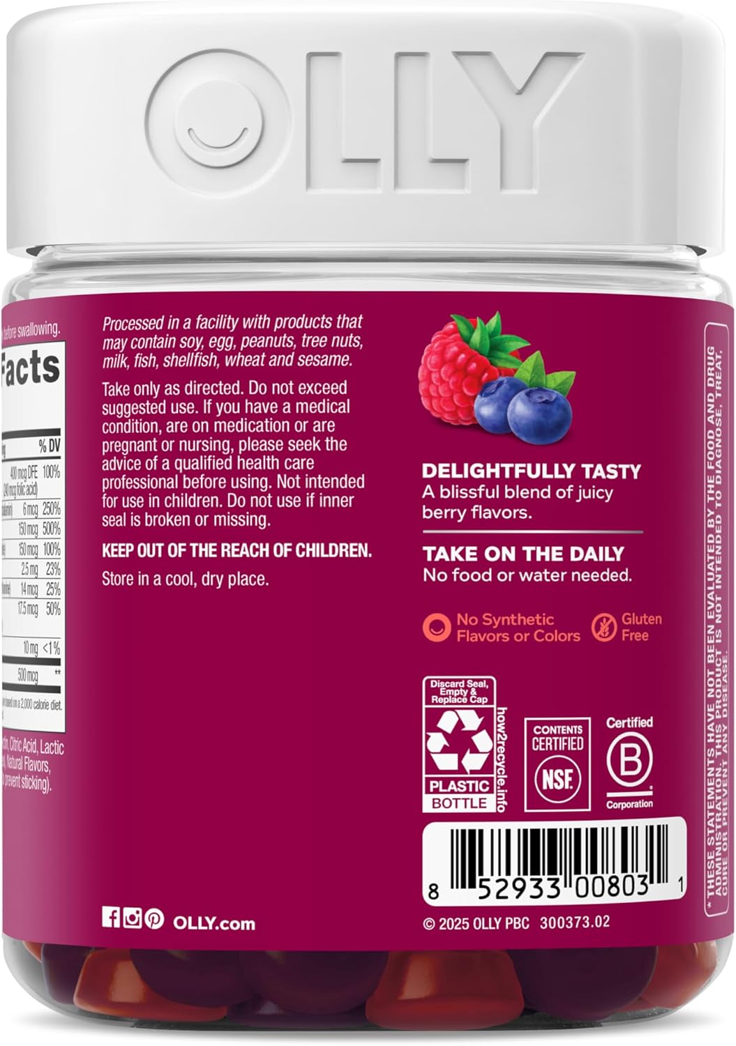 OLLY Women's Multivitamin, Supports Overall Wellness,* Biotin - 90 Count