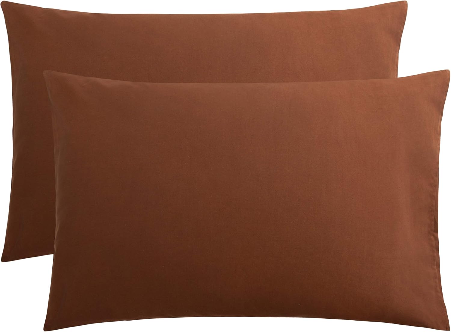 FLXXIE 2-Pack Microfiber Standard Pillow Cases, Envelope Style, White