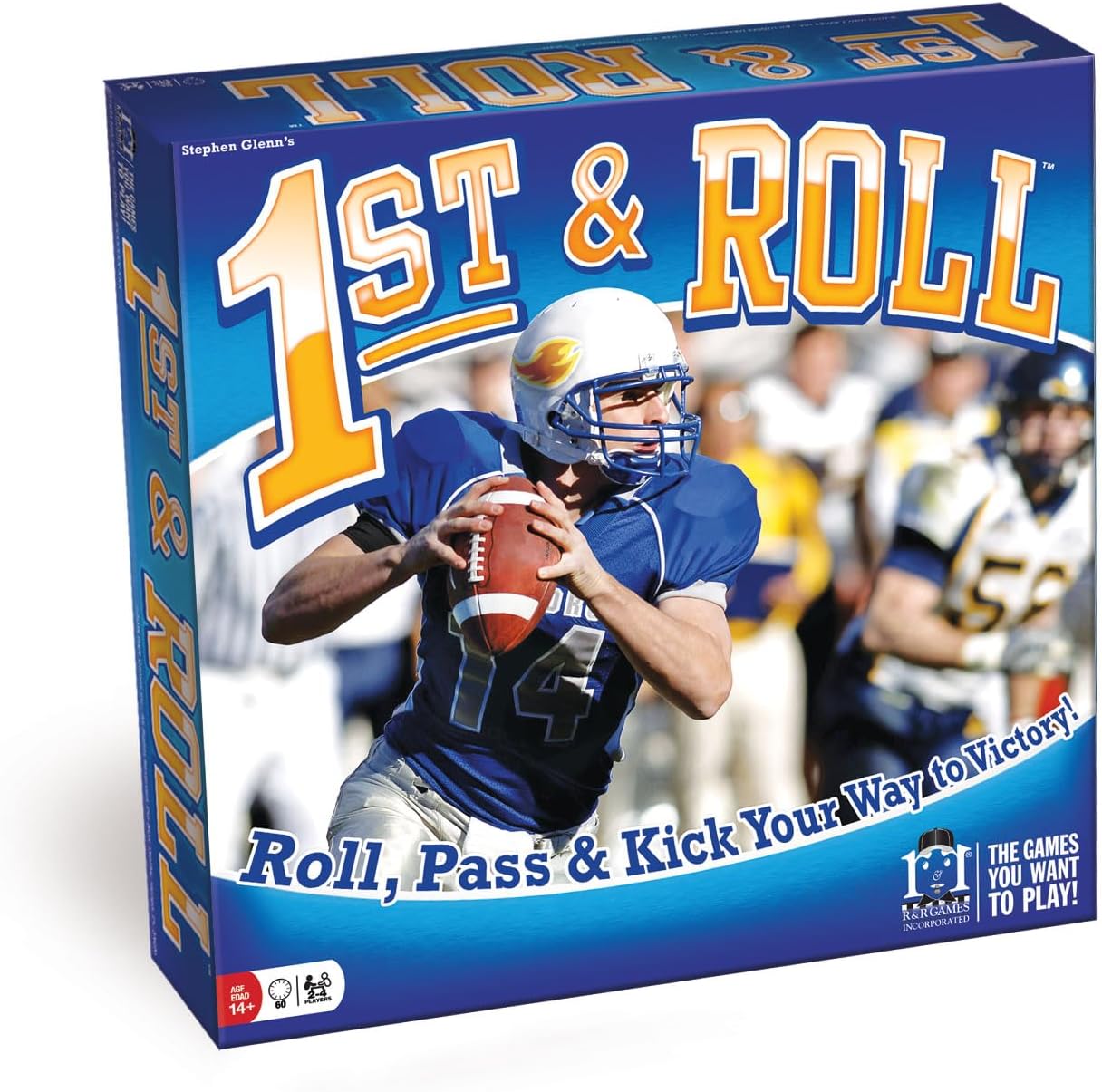 R&R Games 1st & Roll, Football Board Game for Adults and Kids, 2-4 Players, Ages 14+, Ideal for Family Night