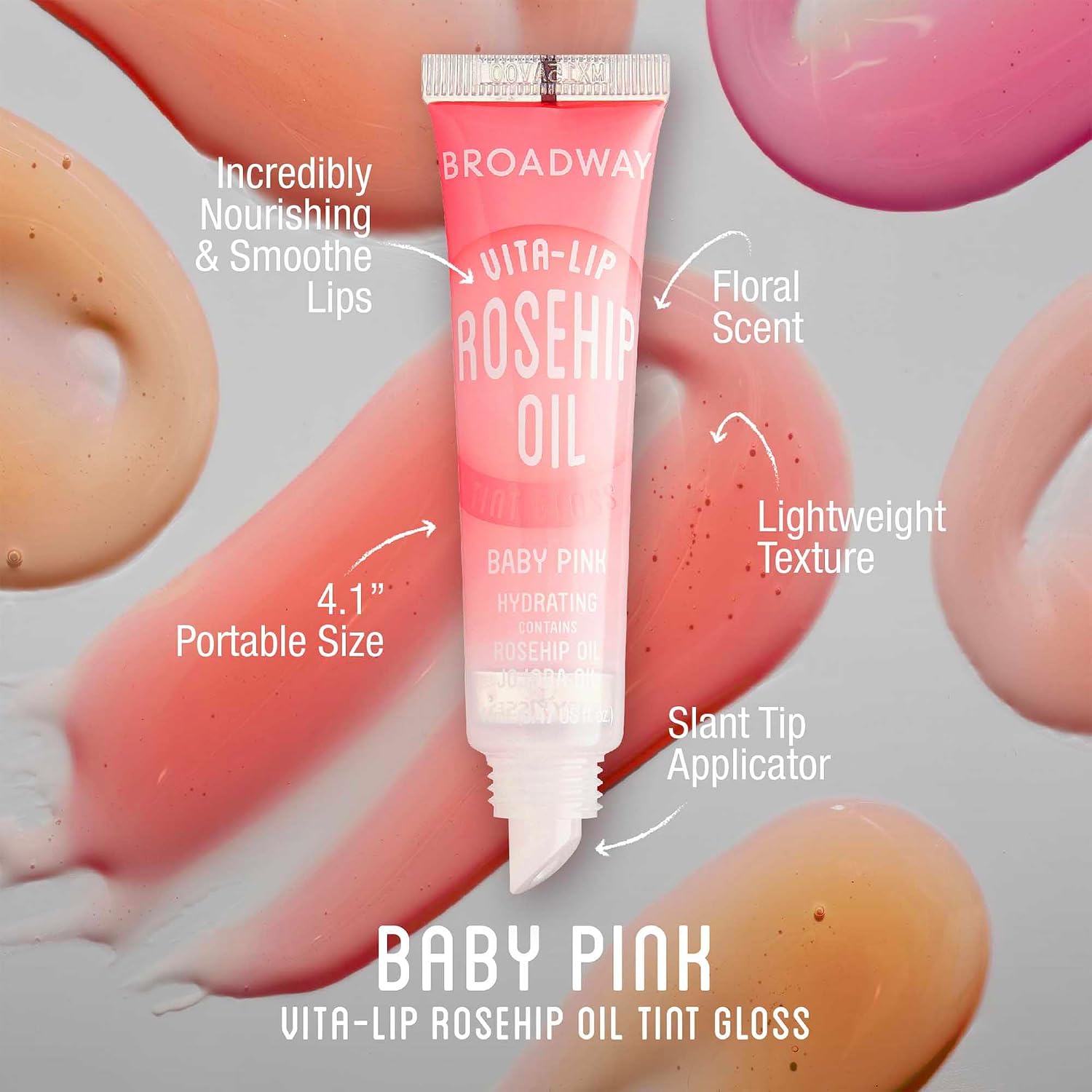 Ruby Kisses Broadway Vita-Lip Clear Lip Gloss (8 Pack), Ultra-Hydrating & Soothing Formula with Vitamins