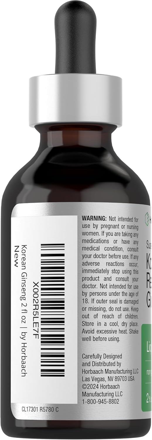 Horbäach Korean Red Ginseng | 2 fl oz Liquid Extract
