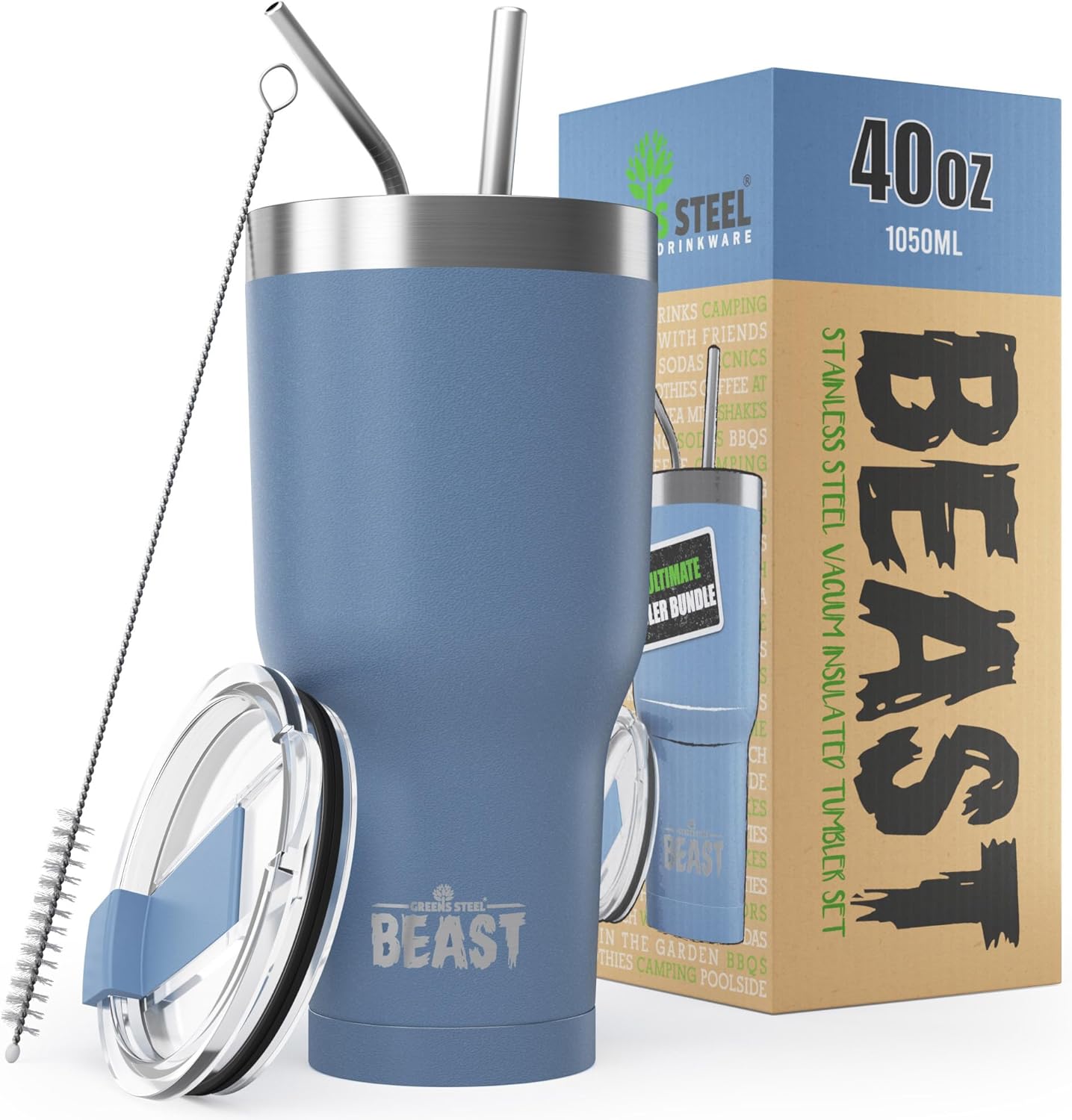 Beast 30 oz Tumbler Stainless Steel Vacuum Insulated Coffee Ice Cup Double Wall Travel Flask (Cupcake Pink)