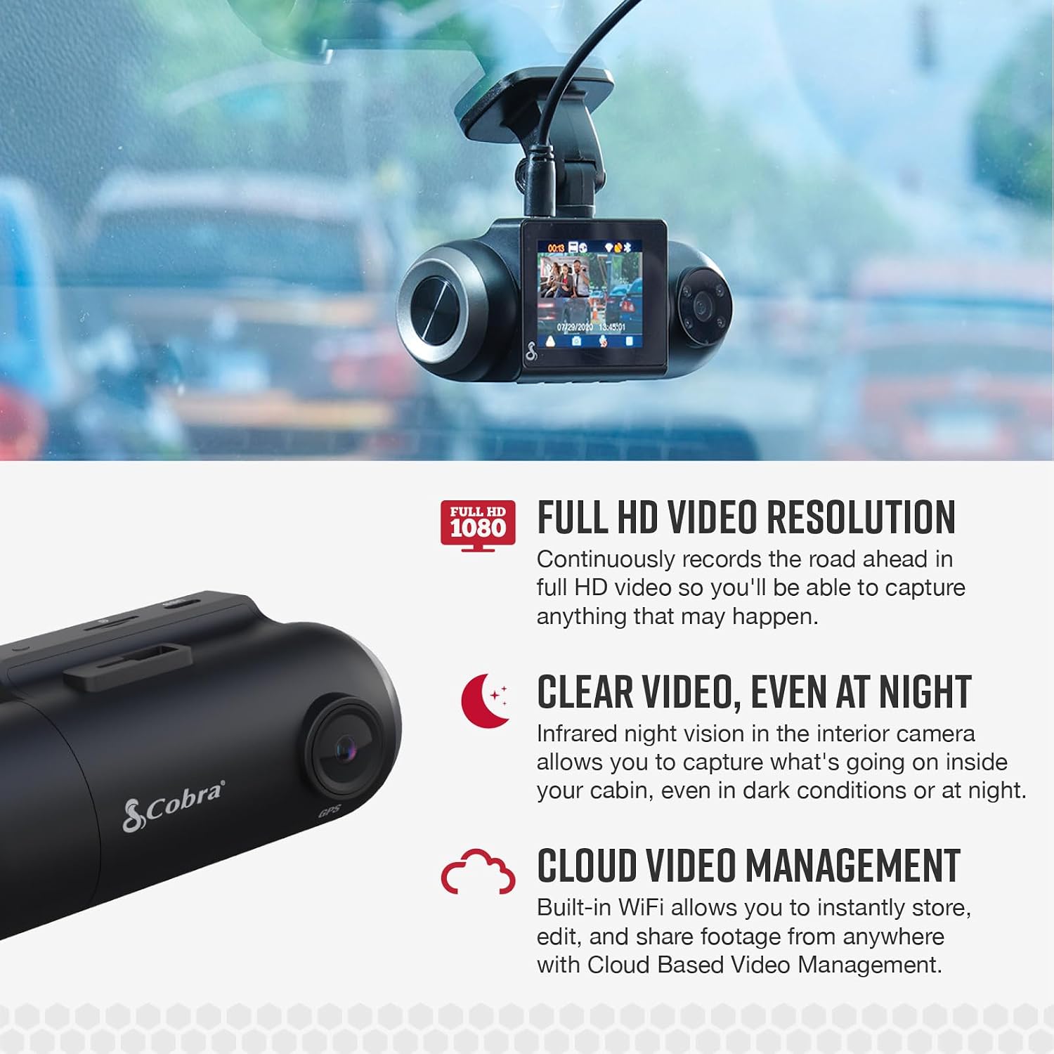 Cobra RAD 480i Laser Radar Detector, Long Range Detection, Bluetooth, Black