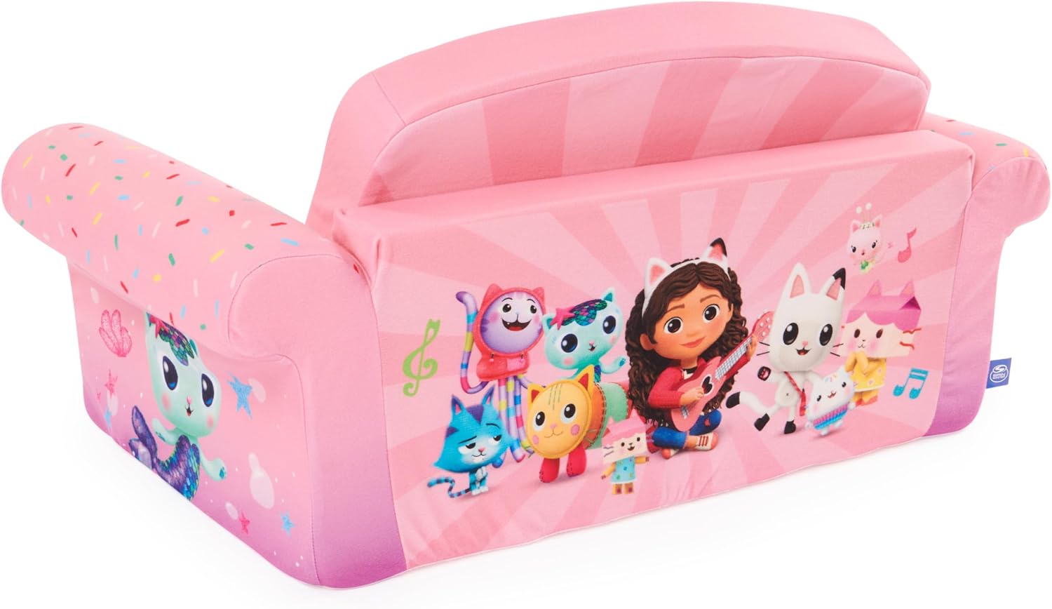 Marshmallow Furniture, Children's 2 in 1 Flip Open Foam Sofa, Minnie Mouse, by Spin Master | Pullout Foam Sleeper for Folding Lounging, Sitting, and Napping for Toddlers & Kids, Bedroom and Playroom Use
