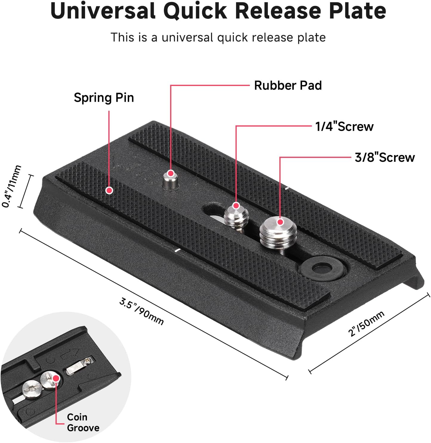 Avella V501 Video Tripod Fluid Head with Quick Release Plate