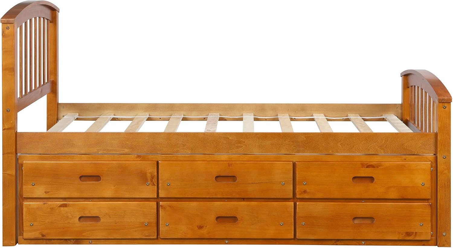 Harper & Bright Designs Twin Captain's Bed Storage Daybed with 6 Drawers for Kids Teens and Adults (Espresso)