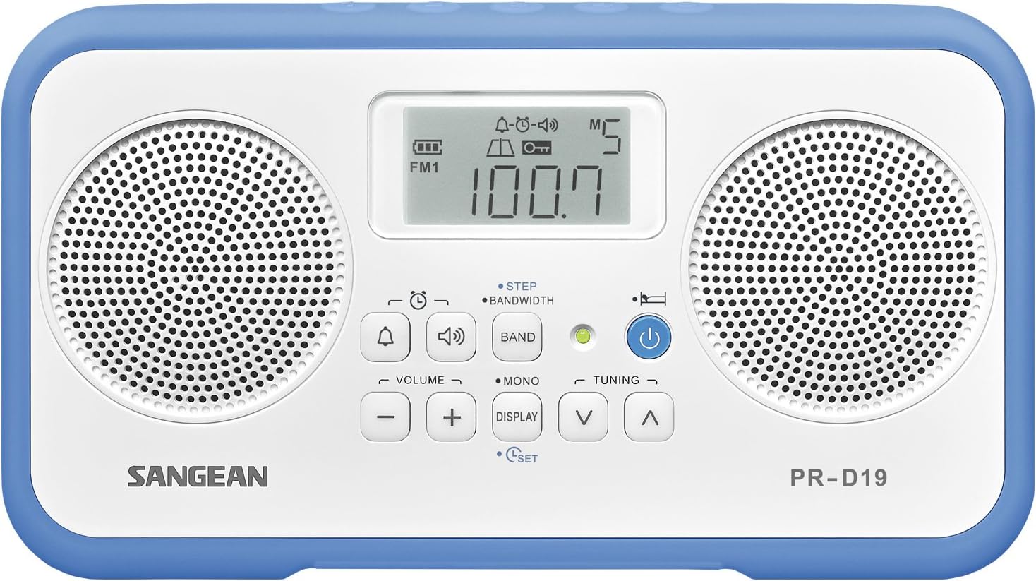 Sangean PR-D19BK FM Stereo/AM Digital Tuning Portable Radio with Protective Bumper (Gray/Black)