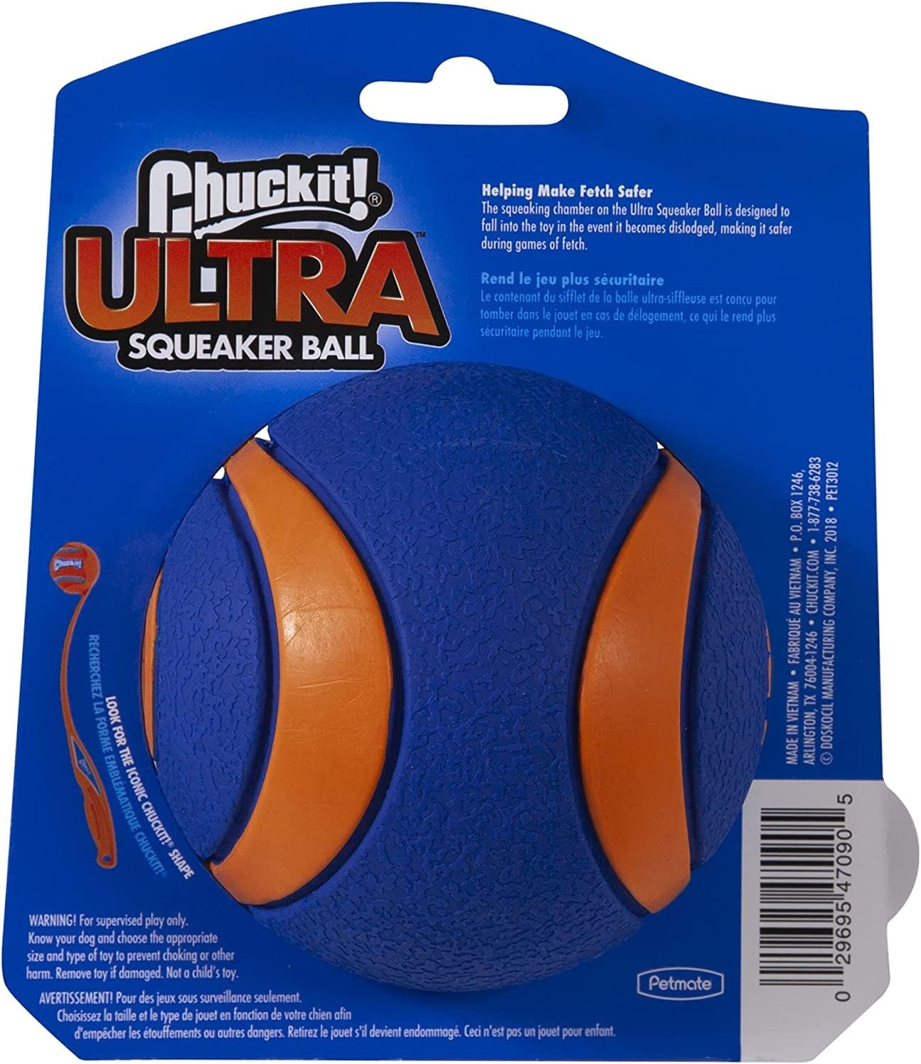 Chuckit! Ultra Ball Dog Toy - Size Large - For Dogs 60-100 lbs - Made from Durable Rubber - Super Bouncy - Floats in Water - 3-inch Diameter - Pack of 1
