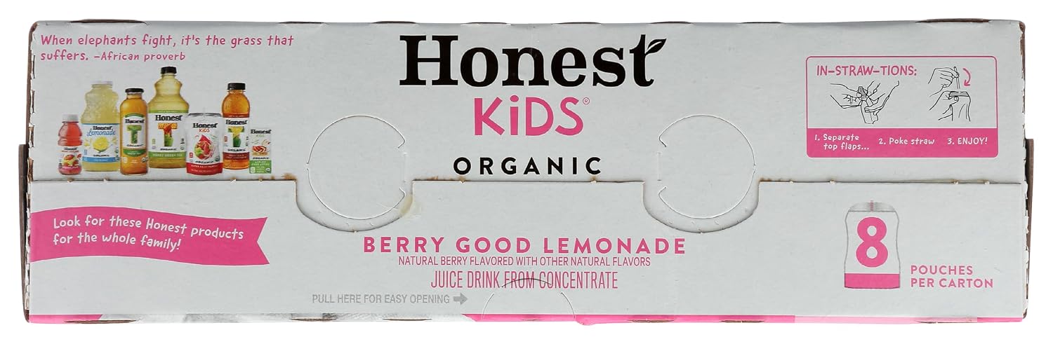 Honest Kids Appley Ever After, Organic Juice Drink, 6 Fl oz Juice Boxes, Pack Of 40, Apple
