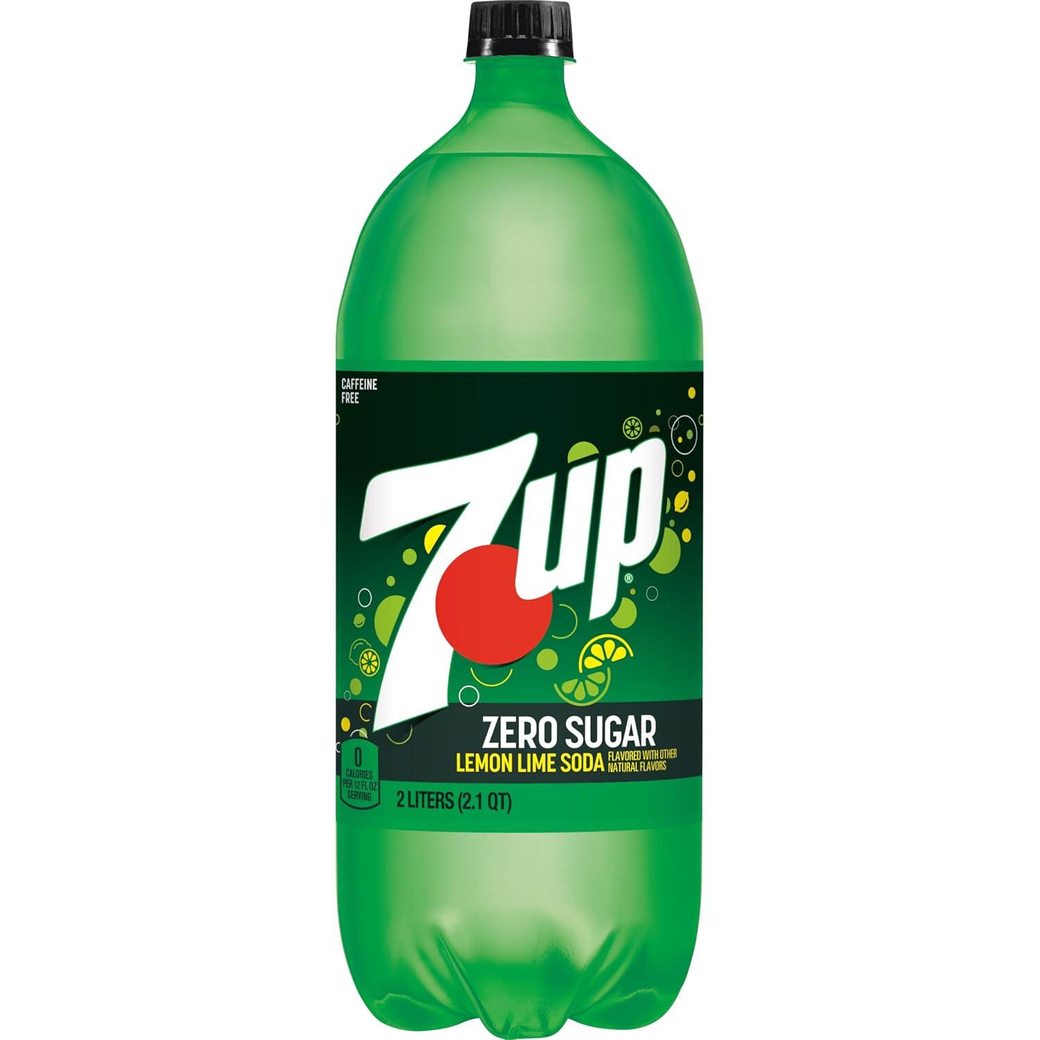 7UP Lemon Lime Soda, Naturally Flavored and Caffeine Free, 2 Liter Bottle