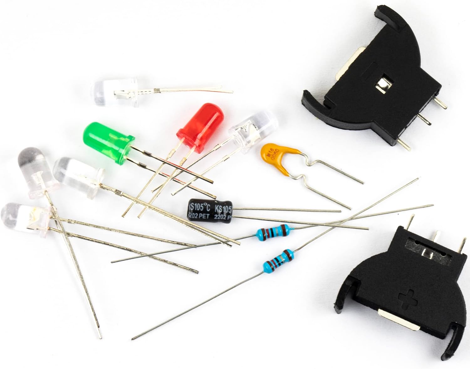 PCB Repair kit for SEGA Dreamcast Controller Ports, Battery Holder, Fuse Capacitor, Resistor, Capacitor (Battery Holder 2pcs)