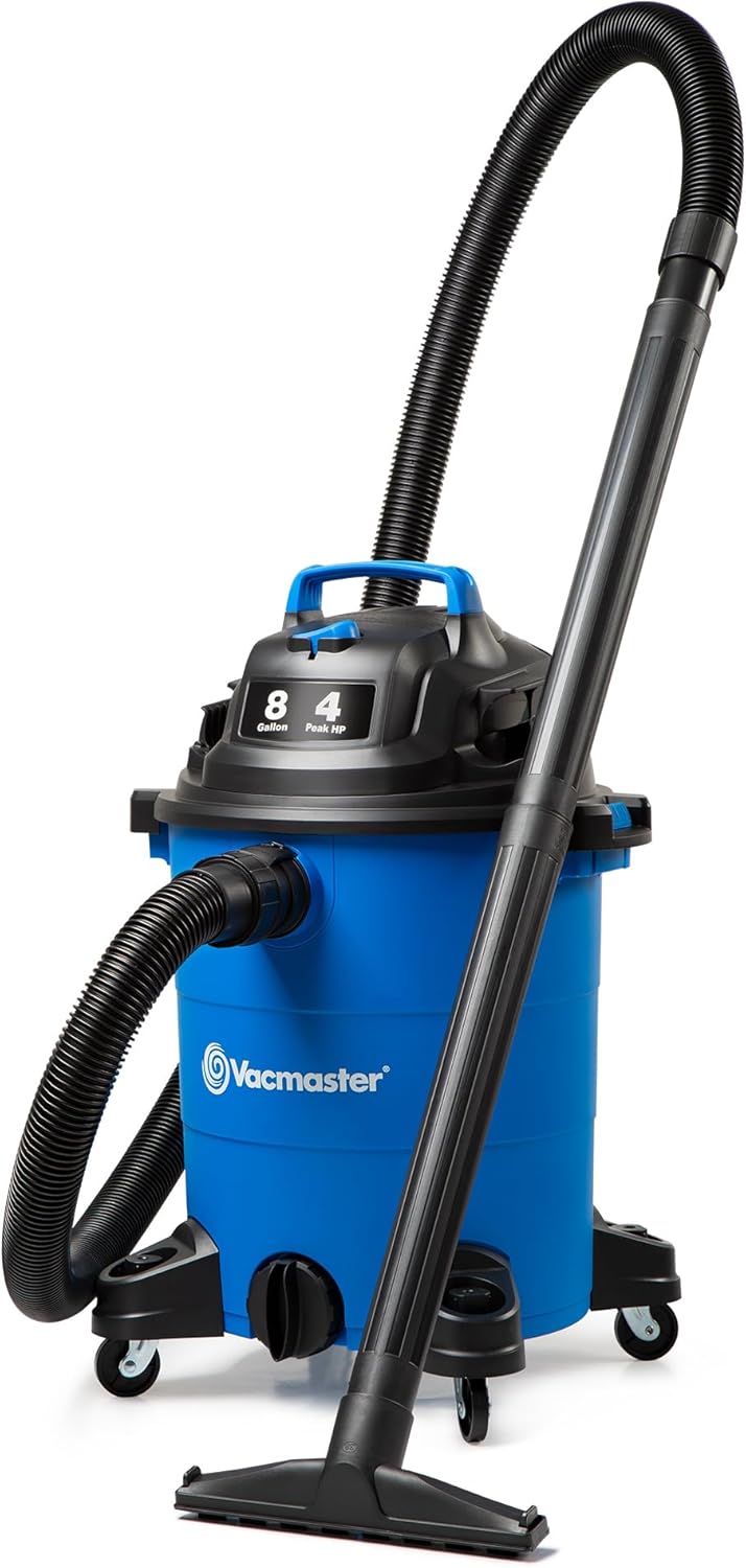 Vacmaster VOC809PF 8-Gal 4 Peak HP Utility Wet/Dry Vacuum Blue