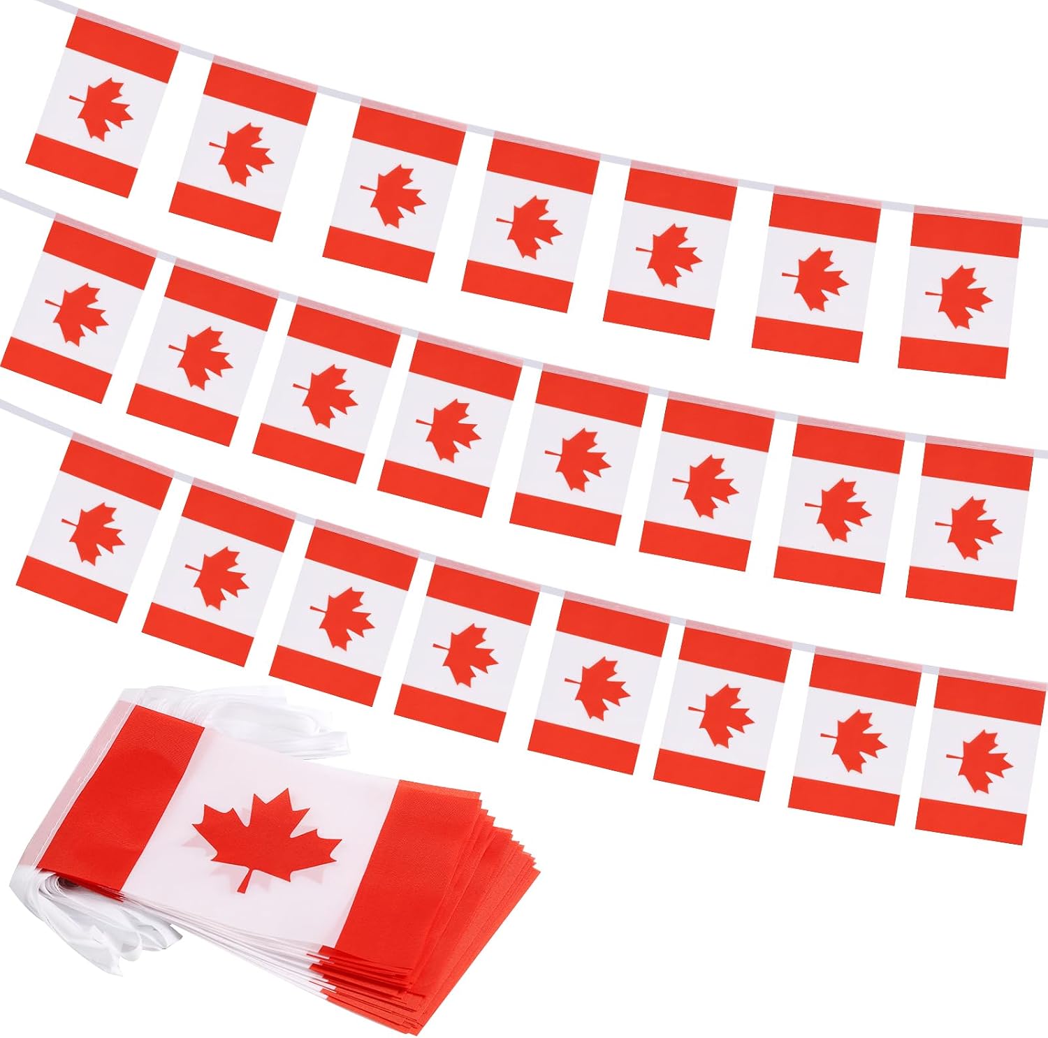 Nicaragua Flag Banner, Small Mini Nicaraguan Flags Patriotic Decoration for Party, Classroom, Sports Events, 33 Feet 30 Flags