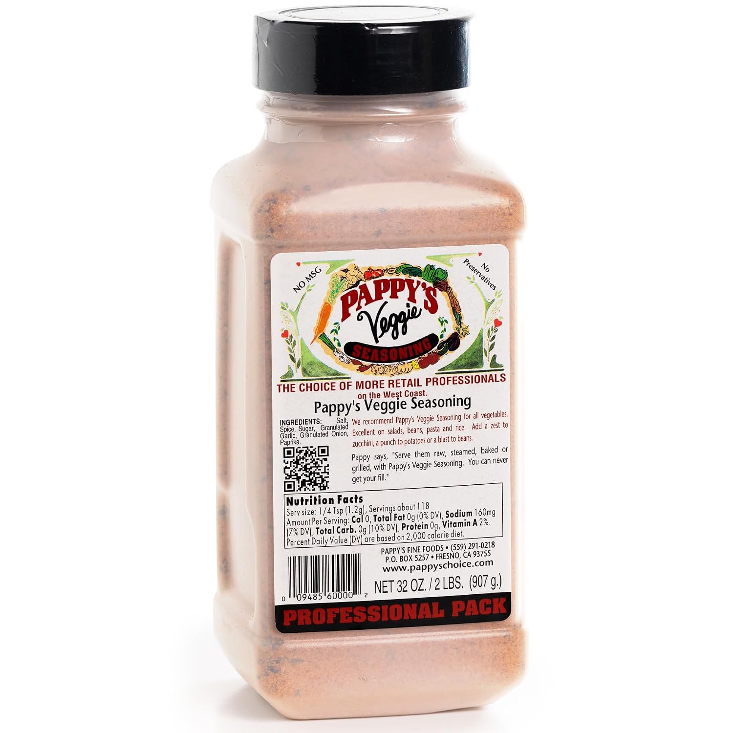 Pappy's Choice Original Seasoning, 32 Oz | California's Legendary Seasoning Blend, Santa Maria Style, Perfect for BBQ, Beef, Burgers, Brisket, Tri-tip and Steak