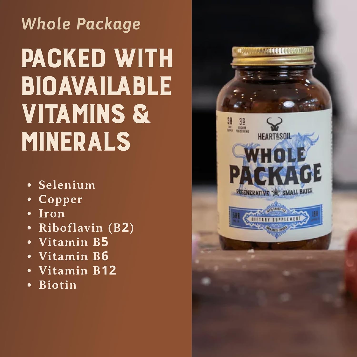 HEART & SOIL Whole Package Supplement, 180 Capsules