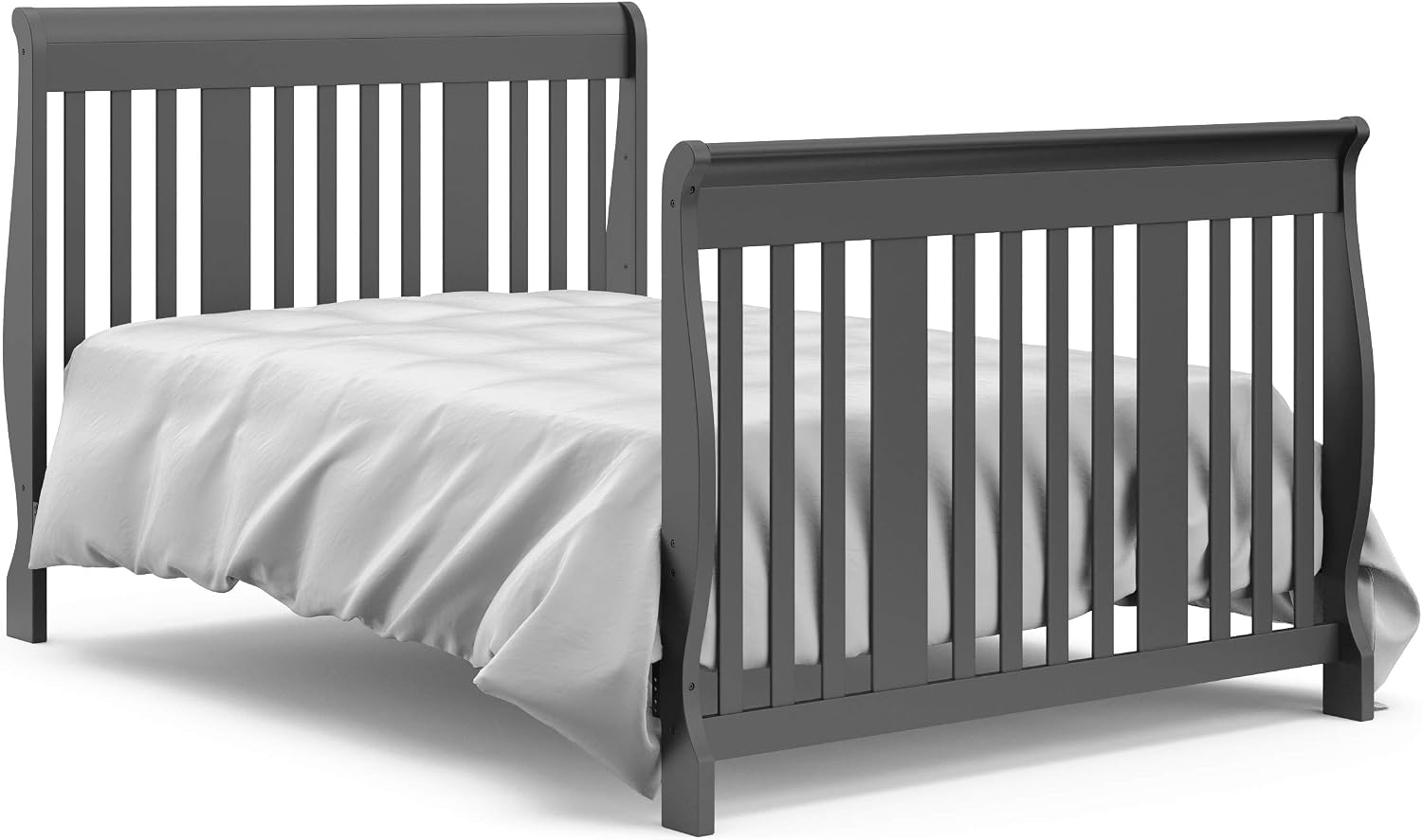 Storkcraft Portofino 5-in-1 Convertible Crib and Changer, Pebble Gray