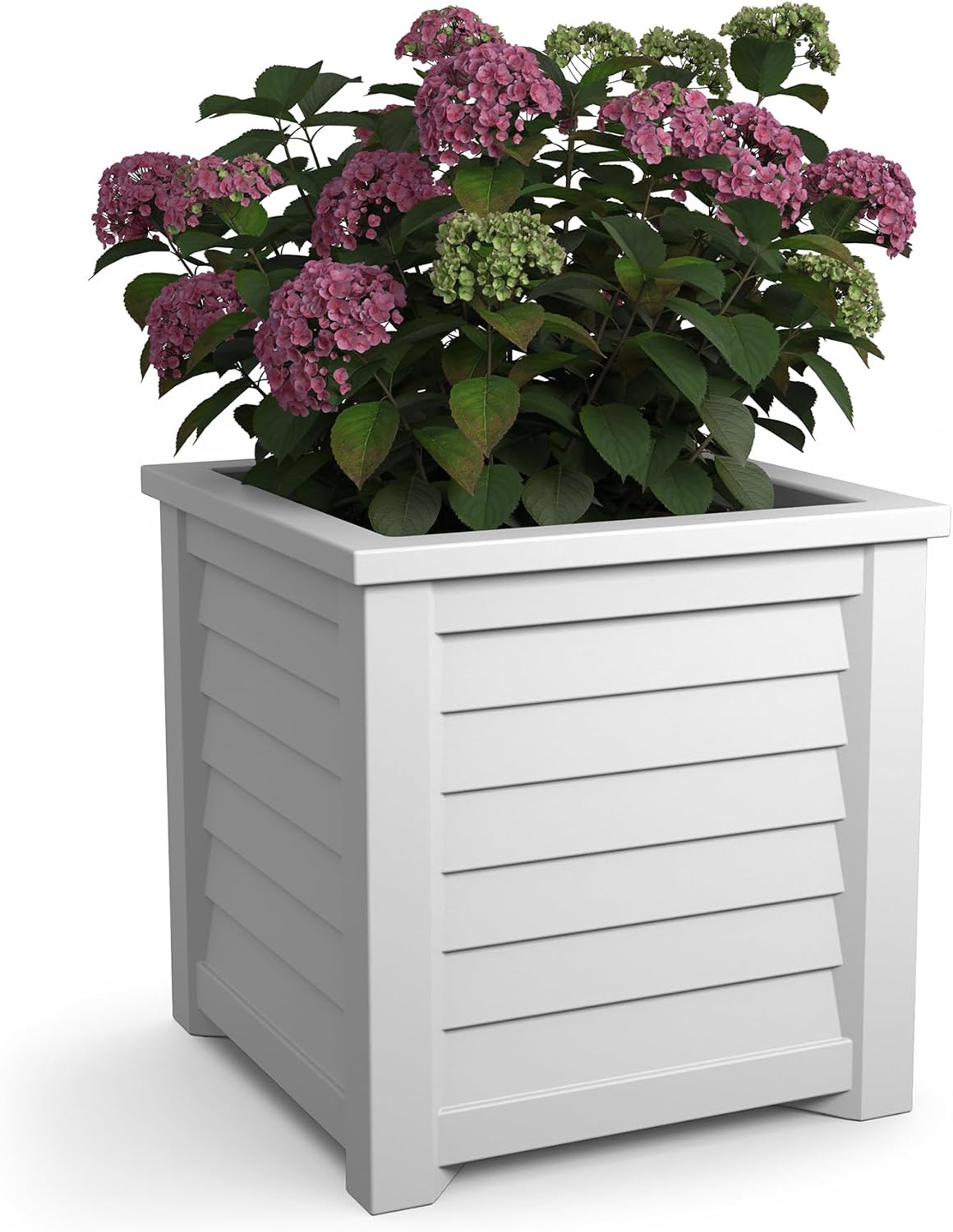 Mayne 5866-W Lakeland Square Patio Planter, 16x16, White
