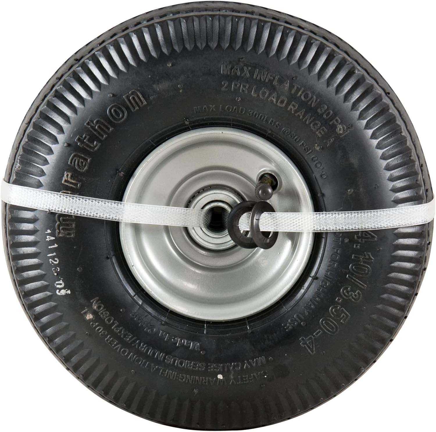 Marathon 02310 Pneumatic Air Filled Hand Truck and All-Purpose Tires on Wheels-4.10/3.50-4 Inch, 2.25" Offset Hub