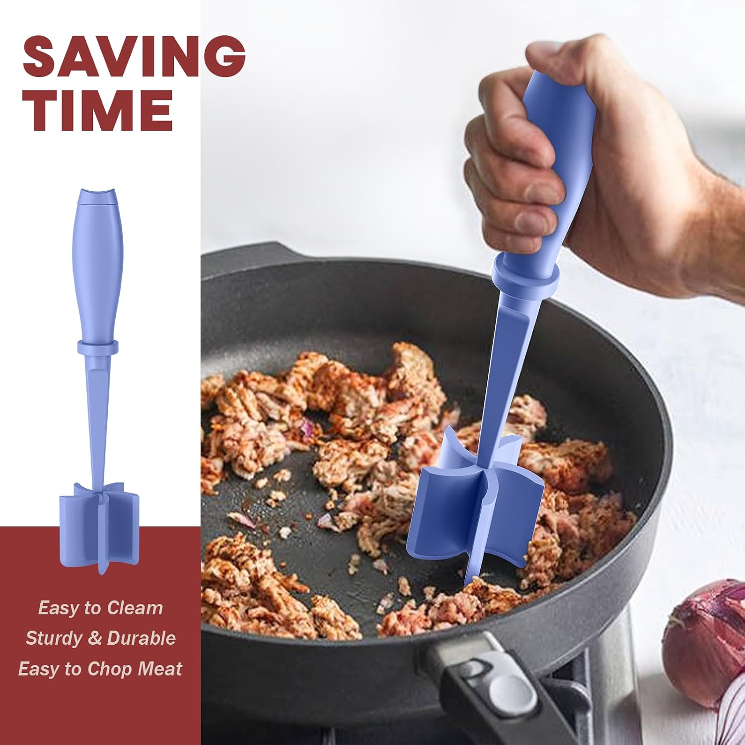 PGYARD Meat Chopper Hamburger Grinder, Kitchen Smasher for Ground Beef