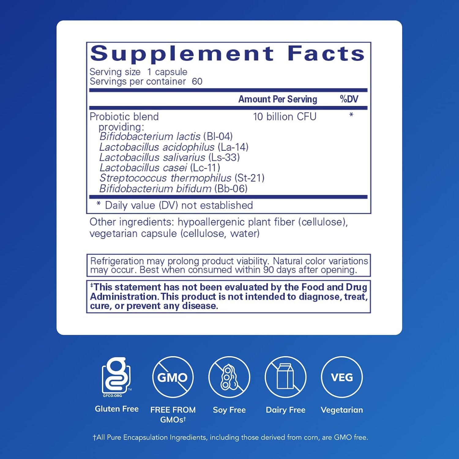 Pure Encapsulations Probiotic G.I. - Shelf Stable Probiotic for Intestinal Health & Gastrointestinal Support* - with Lactobacillus & Bifidobacterium - 60 Capsules | Shelf Stable Probiotic for Intestinal Health and Gastrointestinal Support*, with Lactobac…