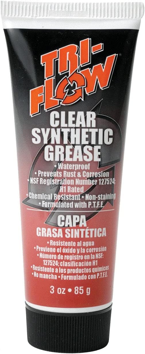 Tri-Flow TF23004 Clear Synthetic Grease - 3 oz. Tube , Red | bike-greases