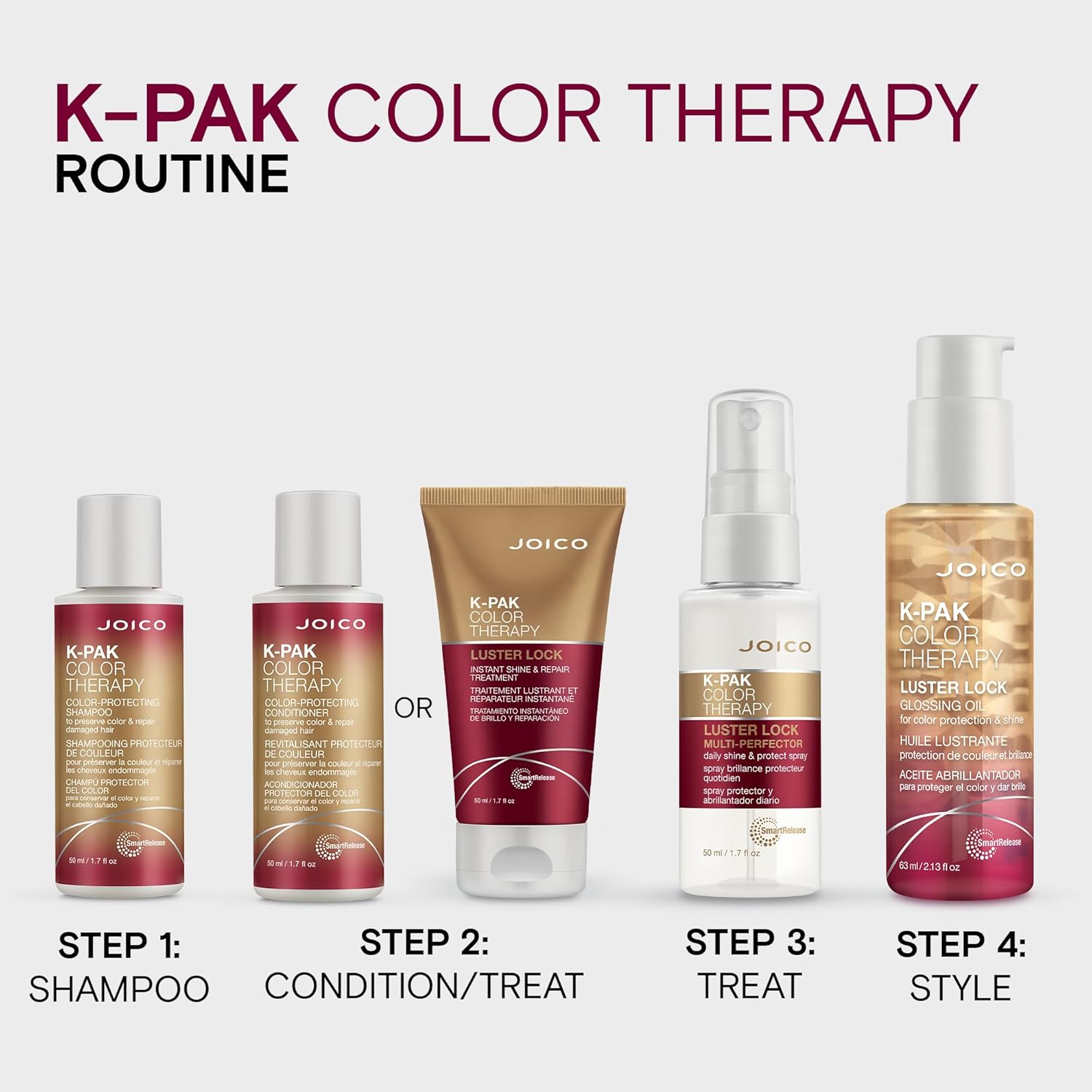 Joico K-PAK Color Therapy Color-Protecting Shampoo | For Color-Treated Hair | Boost Shine | Improve Elasticity | Repair Breakage | Rebuild Damaged