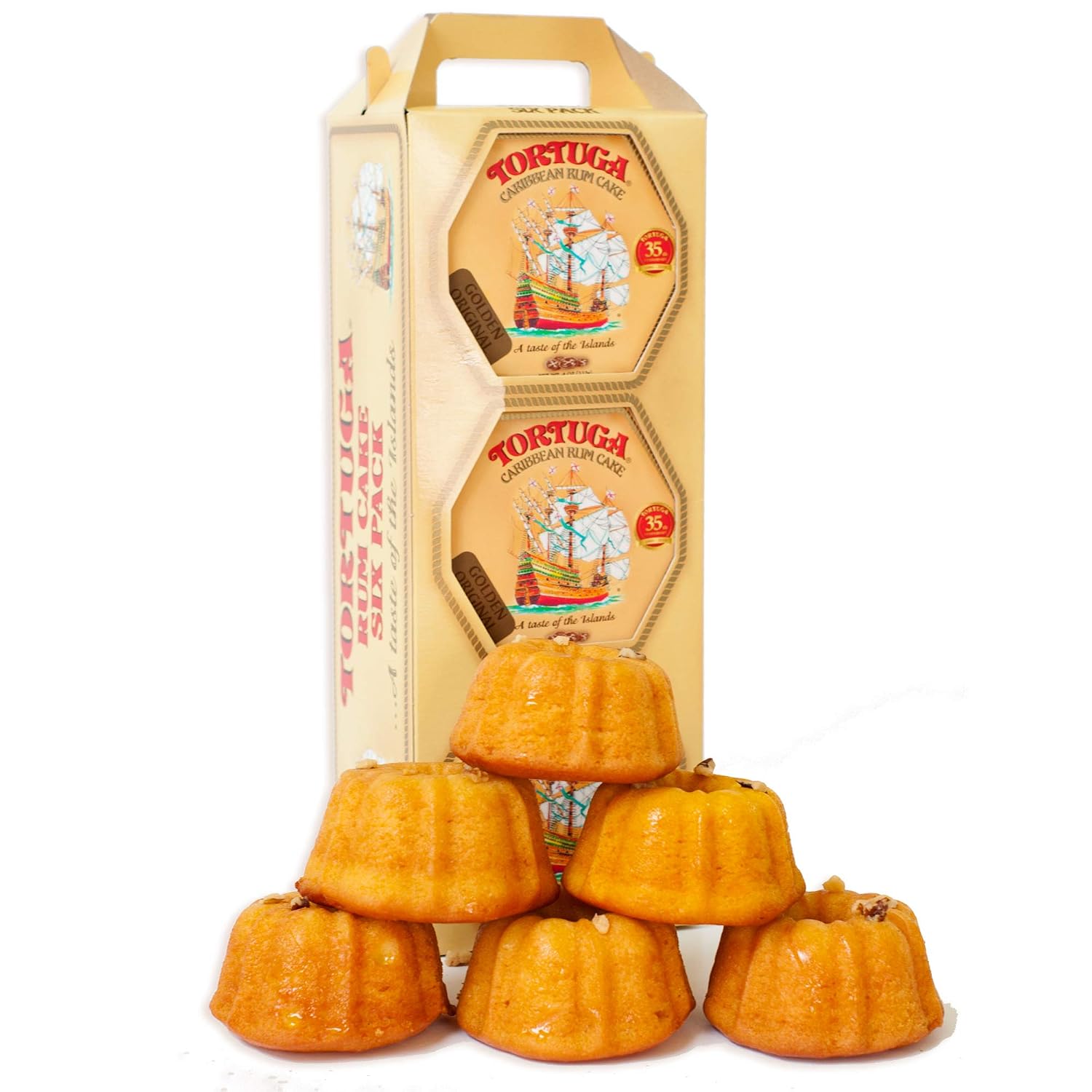TORTUGA Provenance Rum Cake Variety Pack – 4 oz. - 6 Pack - The Perfect Premium Gourmet Gift for Stocking Stuffers, Gift Baskets