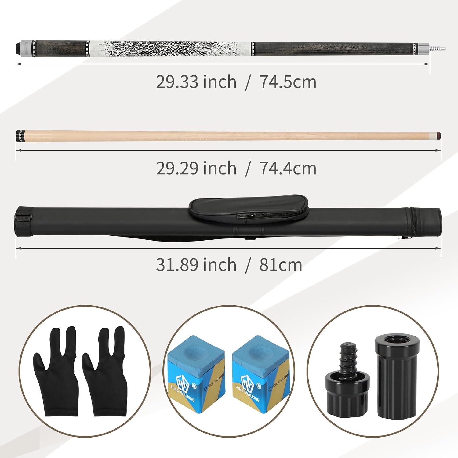 GARSEN Billiard Canada 6A Maple Pool Cue Stick 58 inch House Bar Pool Stick | Free replacement within 2 years,Piano Baking Paint Process,18 oz 19 oz 20 oz 21 oz Available，Several Colors,13mm Cue Tip