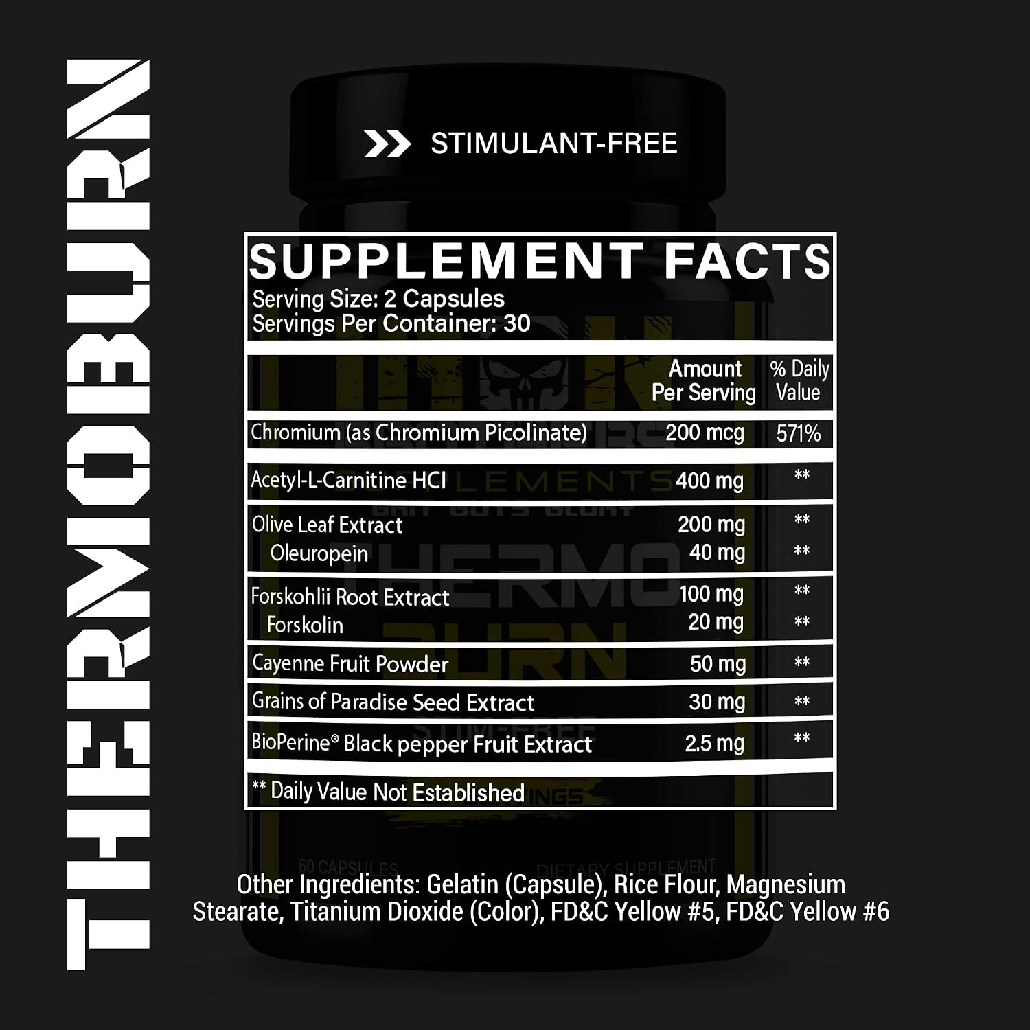 Iron Brothers Stimulant Free Fat Burner | Non Stim Thermogenic Metabolism Booster for Weight Loss | Caffeine Free Diet Pills with Acetyl L-Carnitine