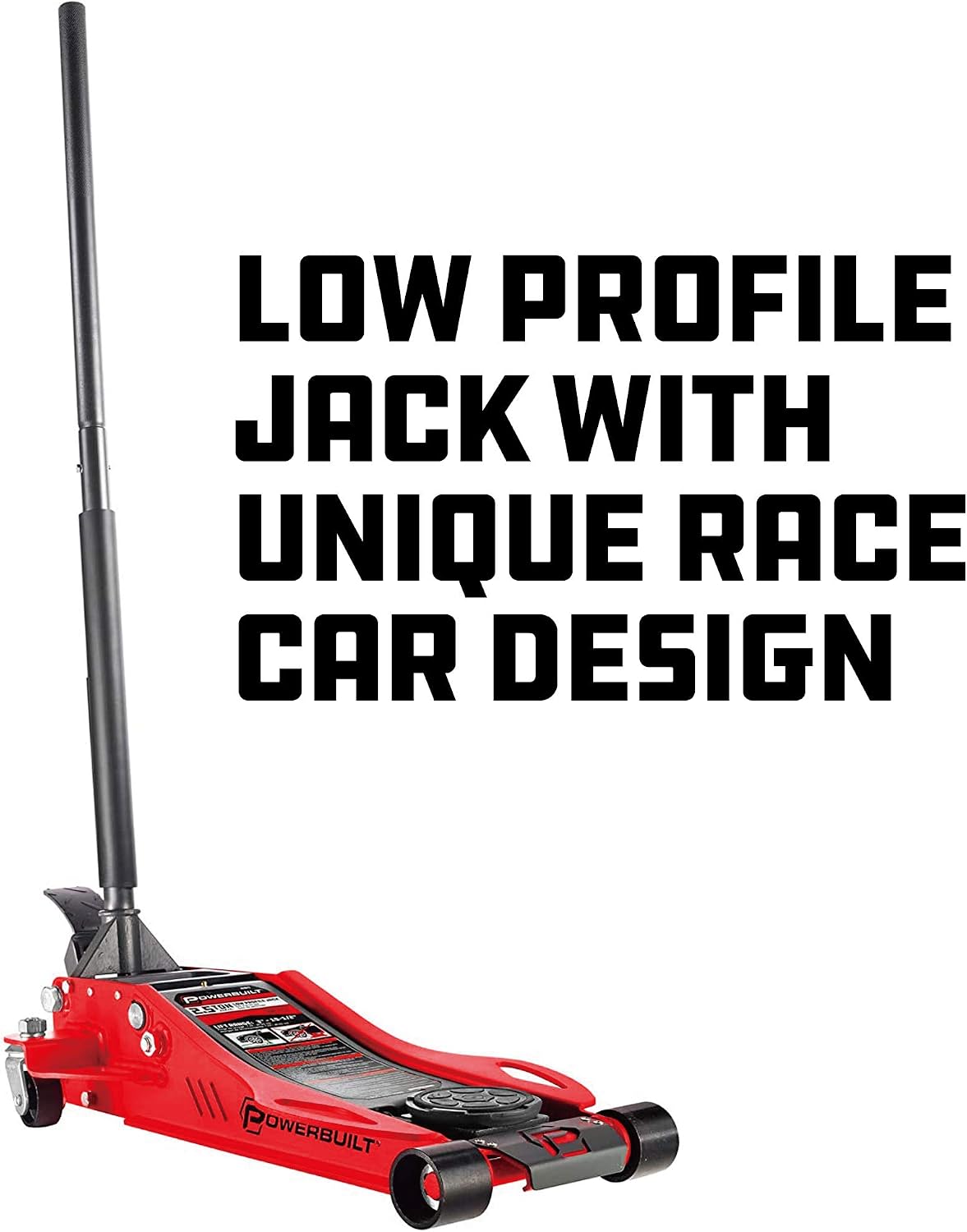Powerbuilt 6 Piece Car Jack and Garage Creeper Service Set, 2 Ton Vehicle Lift, Jackstands, Folding Creeper, Wheel Chocks, Car Repair Garage Equipment - 640816, Large, Red