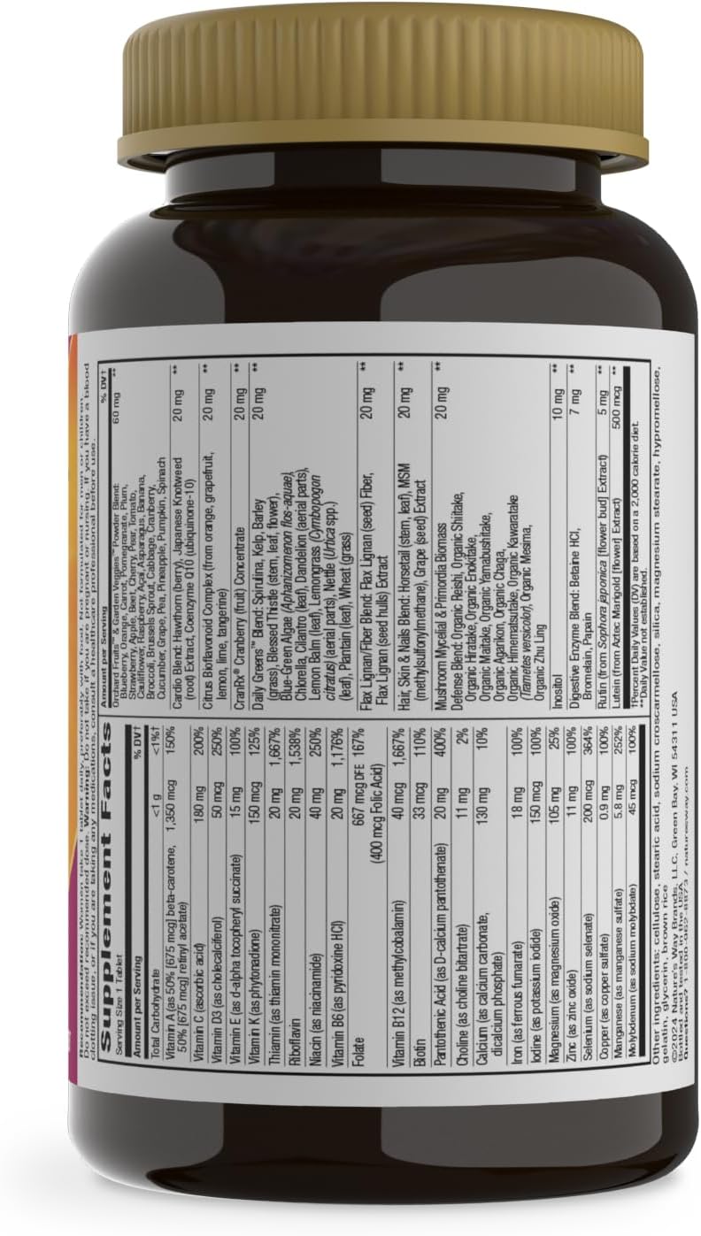 Nature's Way Alive! Women's Ultra Multivitamin, High Potency, 60 ct | Complete Daily Women's Vitamins, Promotes Energy Metabolism and Muscle Function*, Vitamin A, C, D, Methylated B12