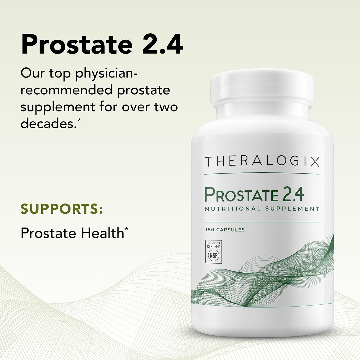 Theralogix Prostate 2.4 Nutritional Supplement - 90-Day Supply - Prostate Health for Men - Supports Healthy Prostate Tissue - Lycopene, Vitamin D3