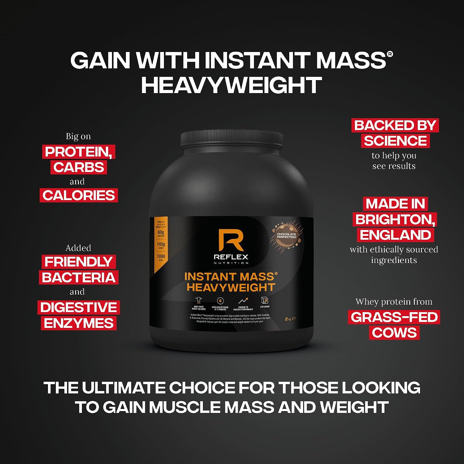 Instant Mass Heavyweight, Chocolate Perfection (2.4kg) - 2400g