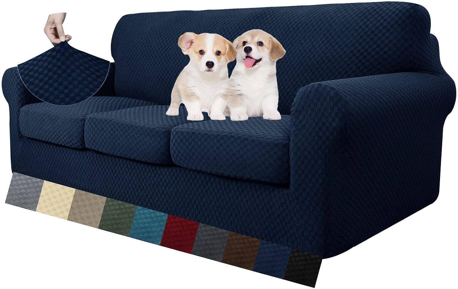 MAXIJIN Latest Recliner Slipcovers for Living Room 4 Pieces Stretch Jacquard Recliner Chair Cover Soft Fitted Recliner Protector with Elastic Bottom