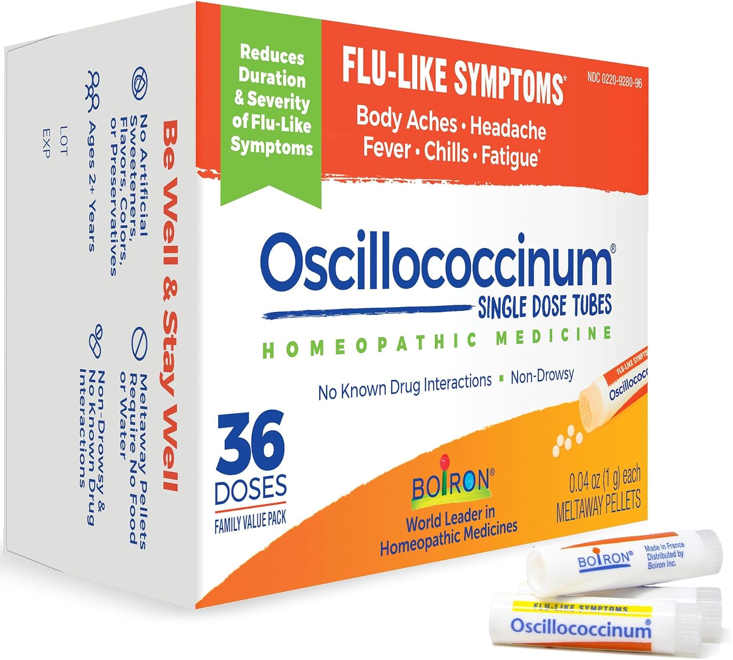Boiron Oscillococcinum 36 Doses Homeopathic Medicine for Flu-Like Symptoms