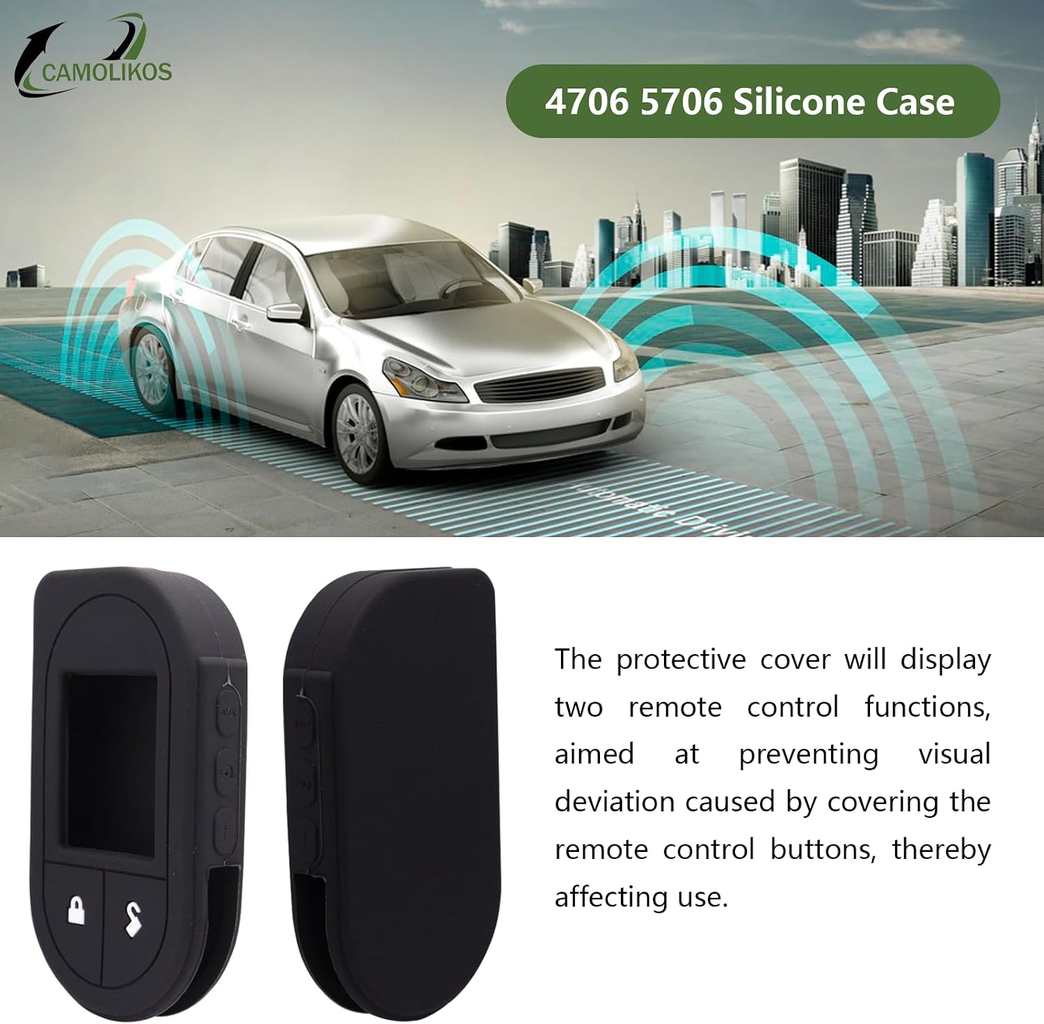 4706 5706 Silicone Case 2 Way Remote Control 7351V 7752V 7756V Fits for Viper Remote Replacement Soft Silicone Protective Cover